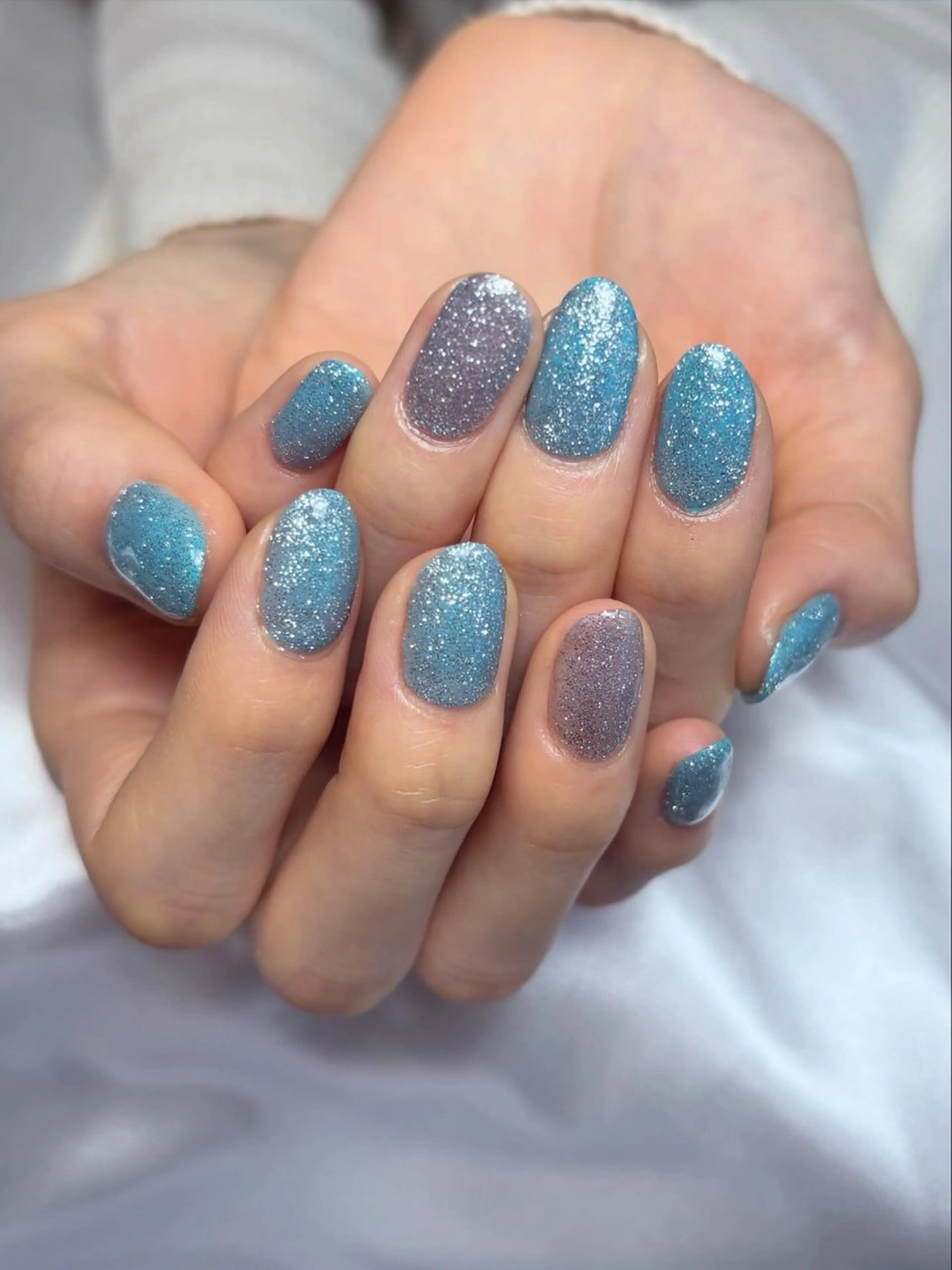 ネイル ブルー ハンドネイル SASAKI YUKIのネイルデザイン