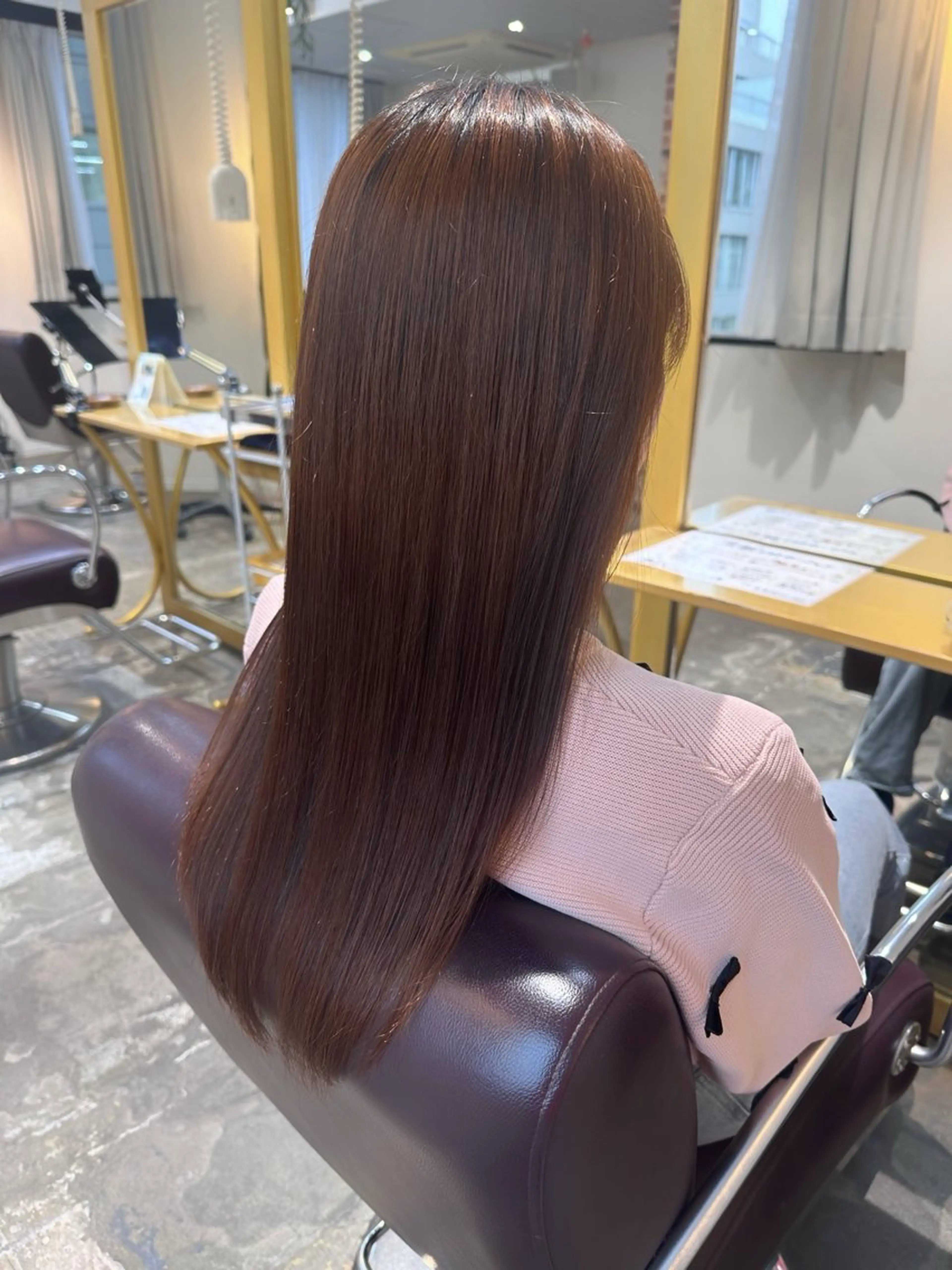 ロング 縮毛矯正 カット 縮毛矯正 心斎橋/レイヤー/ 艶カラー💖Sakiのヘアスタイル