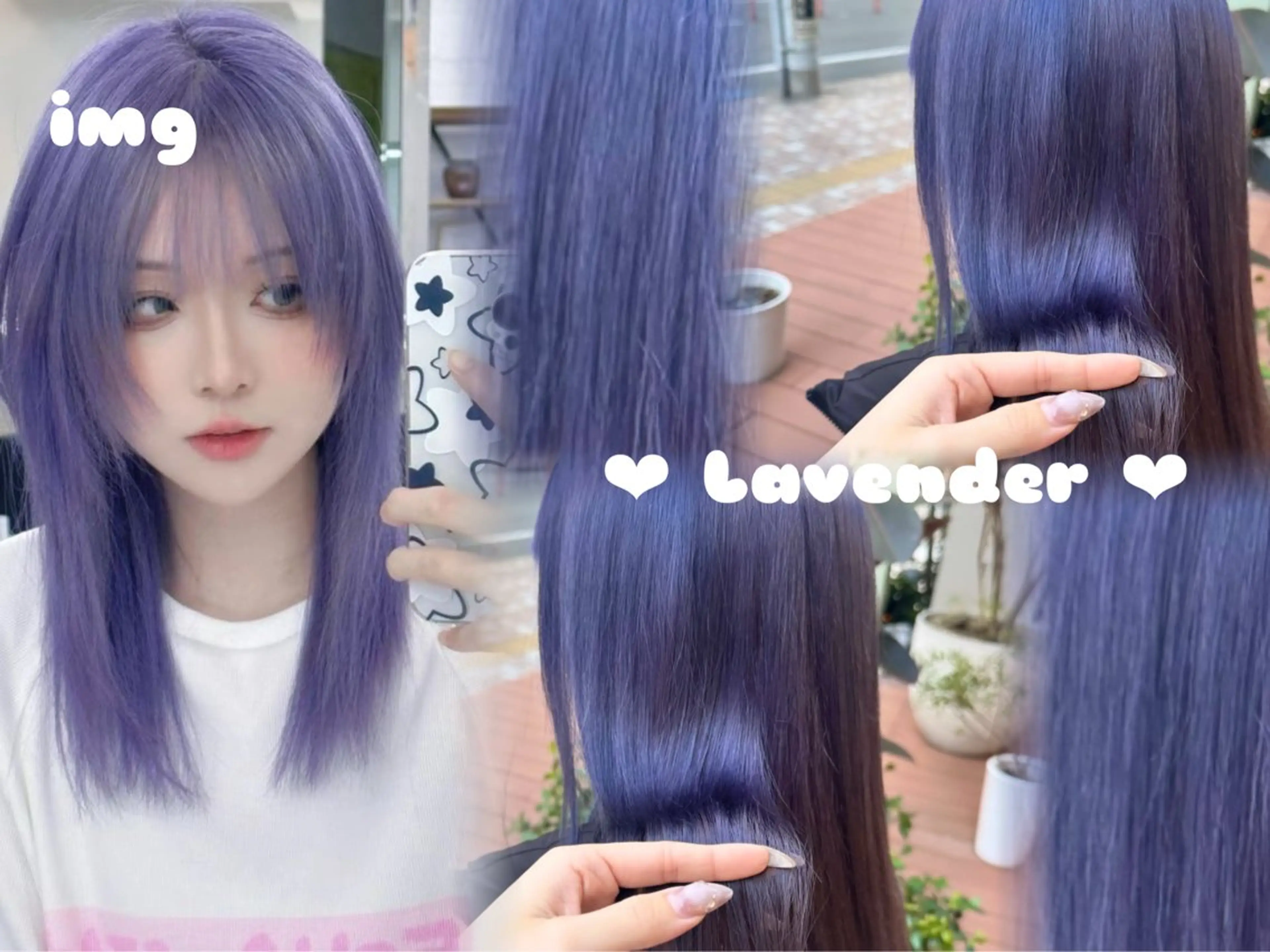 ロング カラー ハイトーンカラー ラベンダーカラー ヘアカラー トリートメント 🫧🧸カラーヘアメ 🫧MIO🧸🫧のヘアスタイル