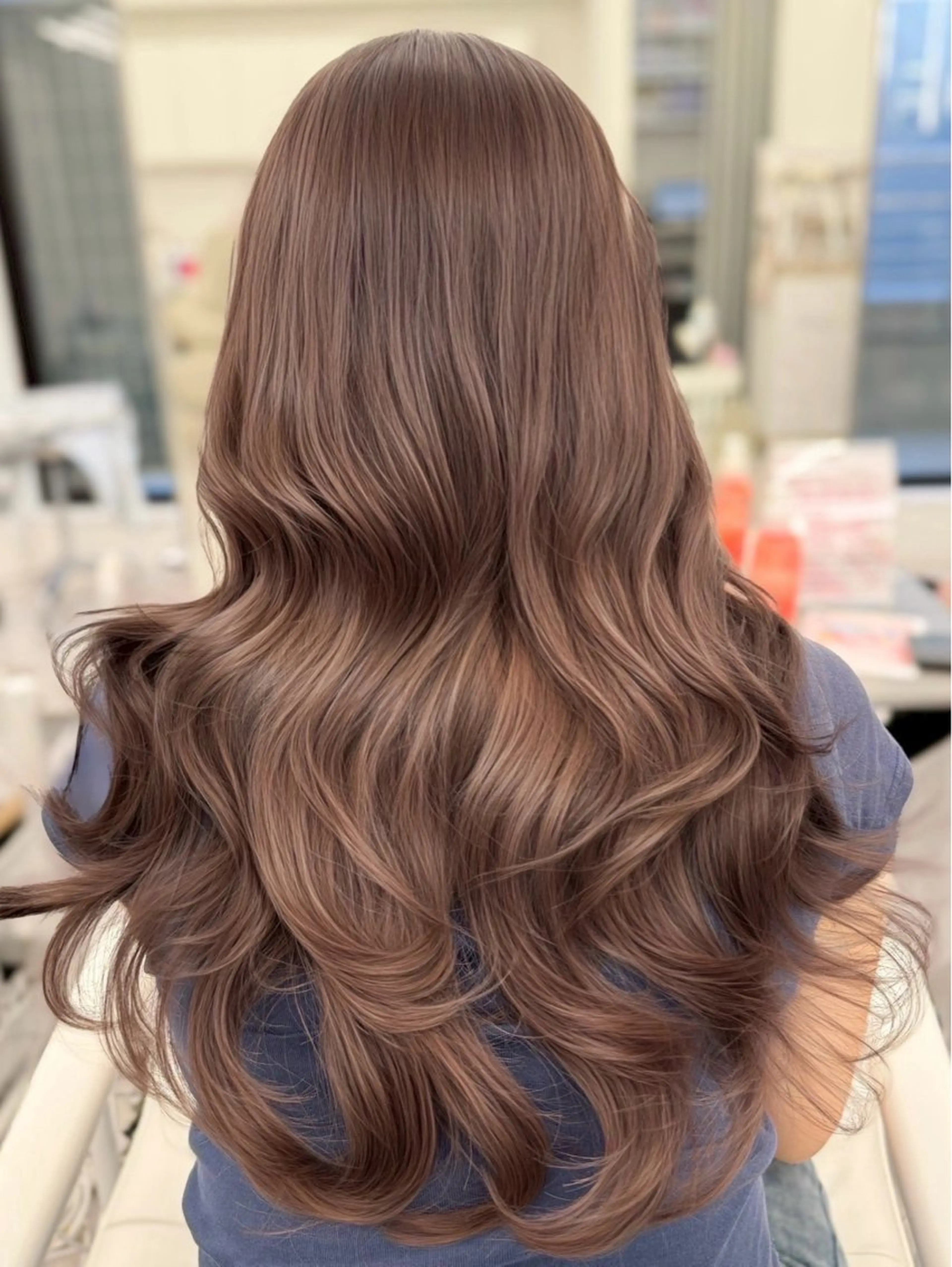 ロング カラー 透明感カラー 顔まわりレイヤー 顔周りカット ハッシュカット 髪質改善 カット ヘアカラー トリートメント 艶髪/モテヘア🎀 MIHOのヘアスタイル