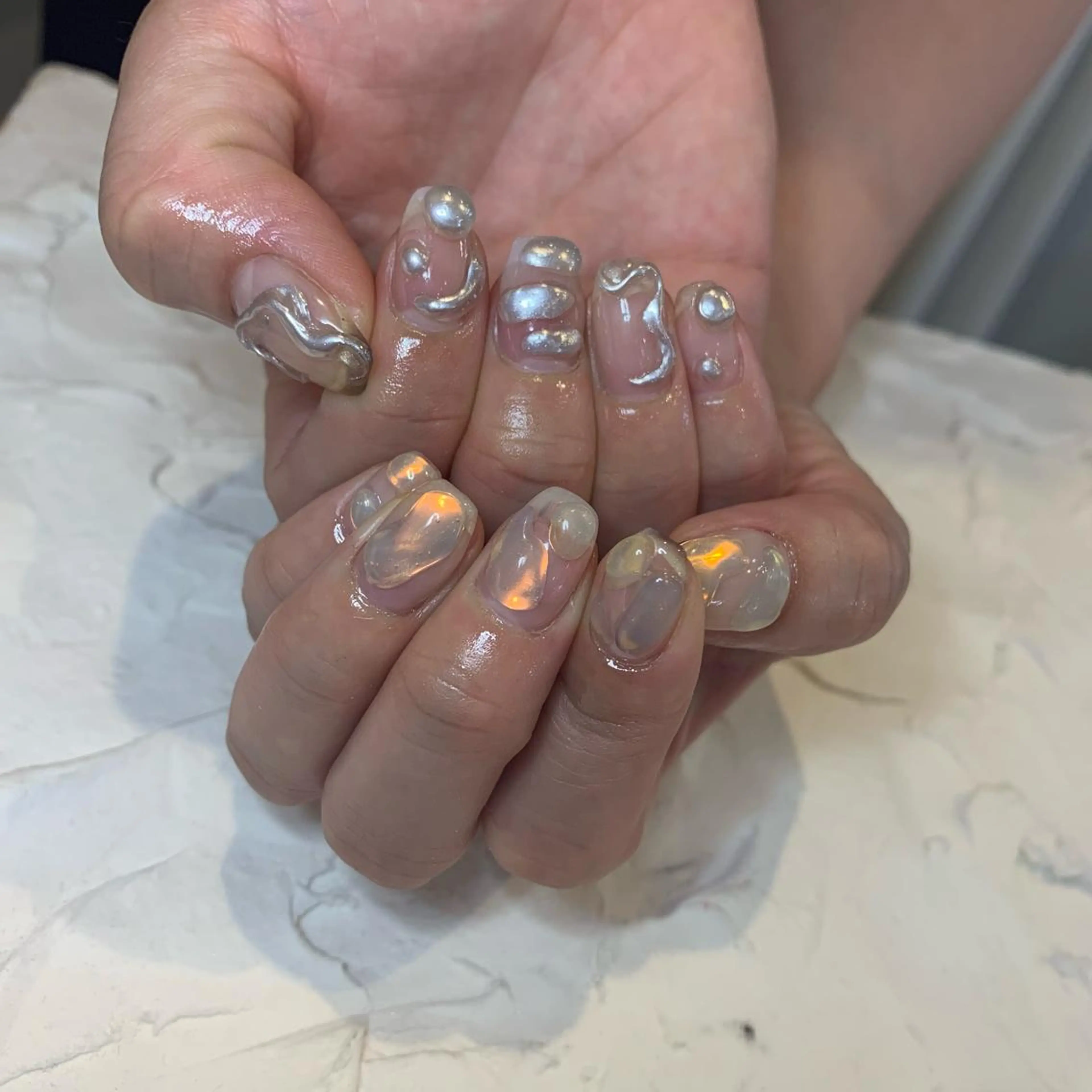 ネイル ニュアンスネイル ハンドネイル Natsuko 🪼のネイルデザイン