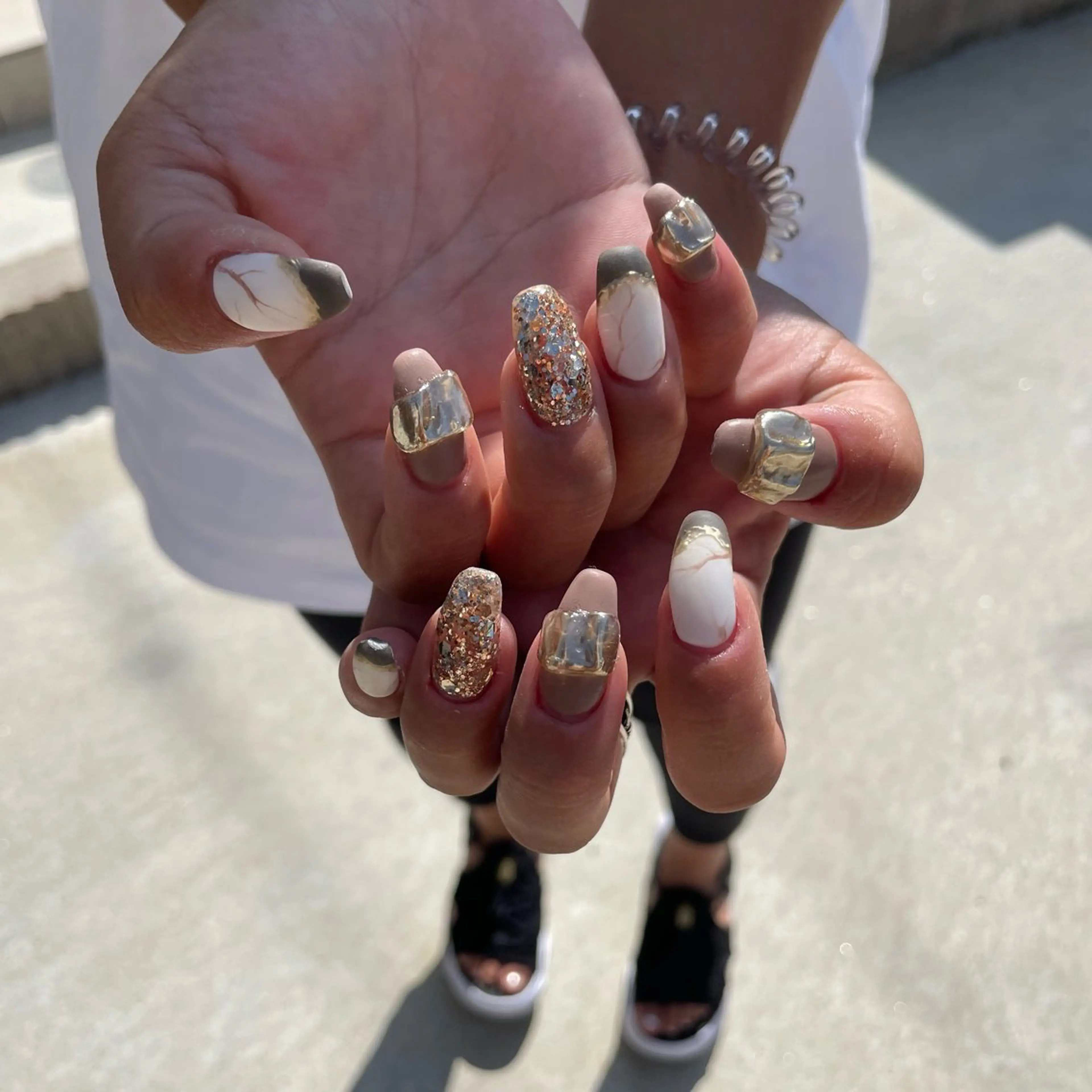 ネイル ハンドネイル Sea  nail by emaのネイルデザイン