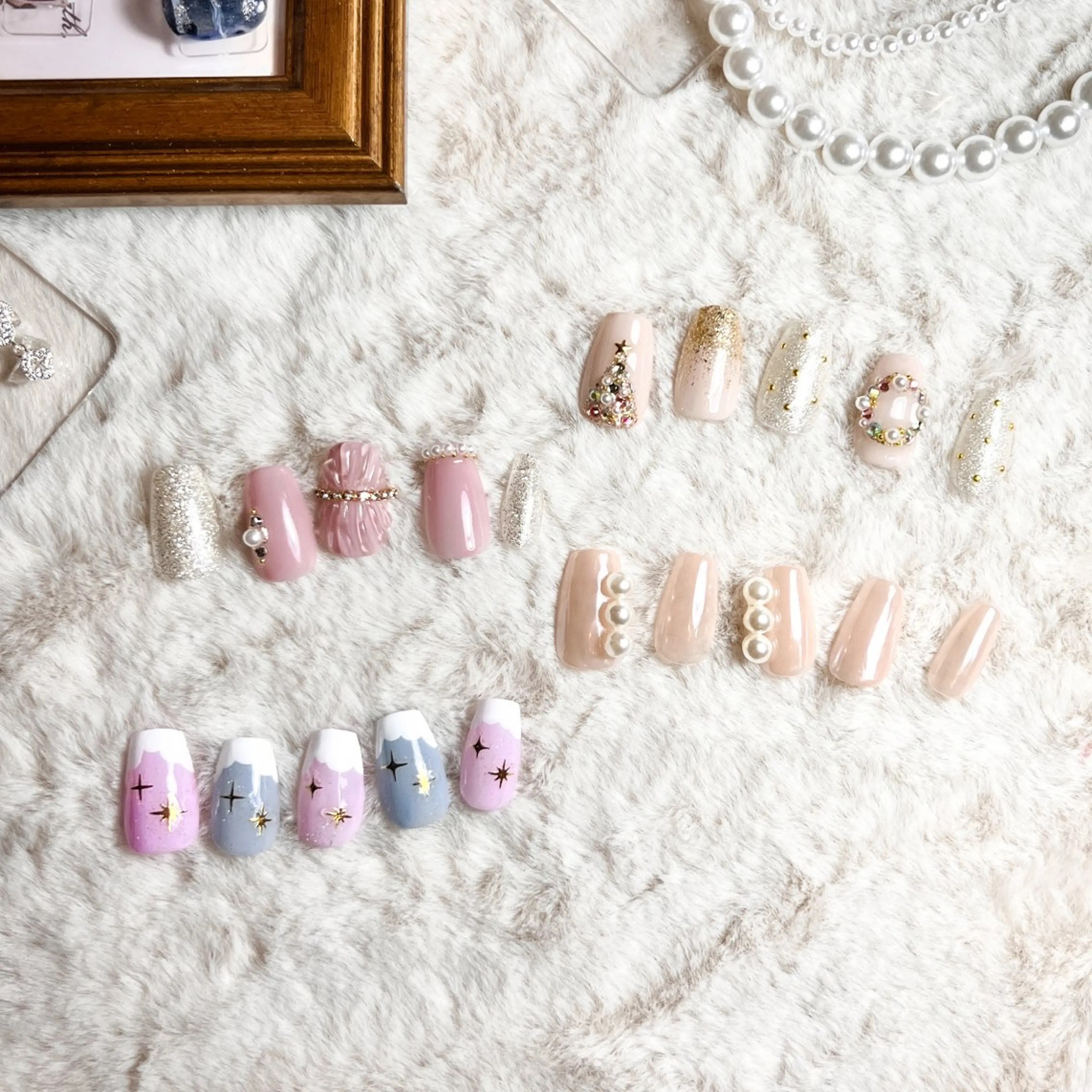 ネイル 冬ネイル クリスマス LEFTNAILS フィルインニュアンスのネイルデザイン