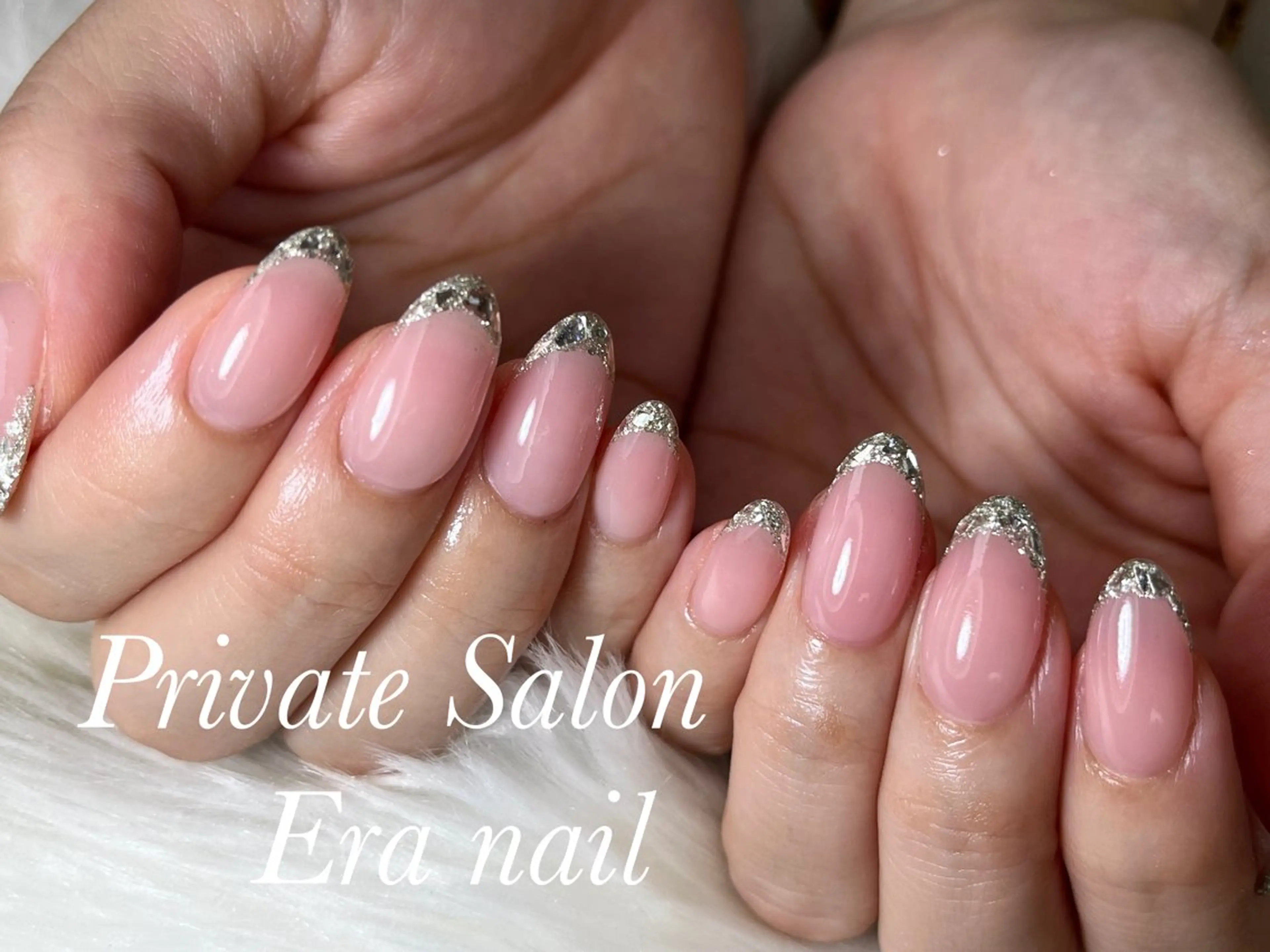 ネイル フレンチネイル ガラスフレンチ Era nailのネイルデザイン