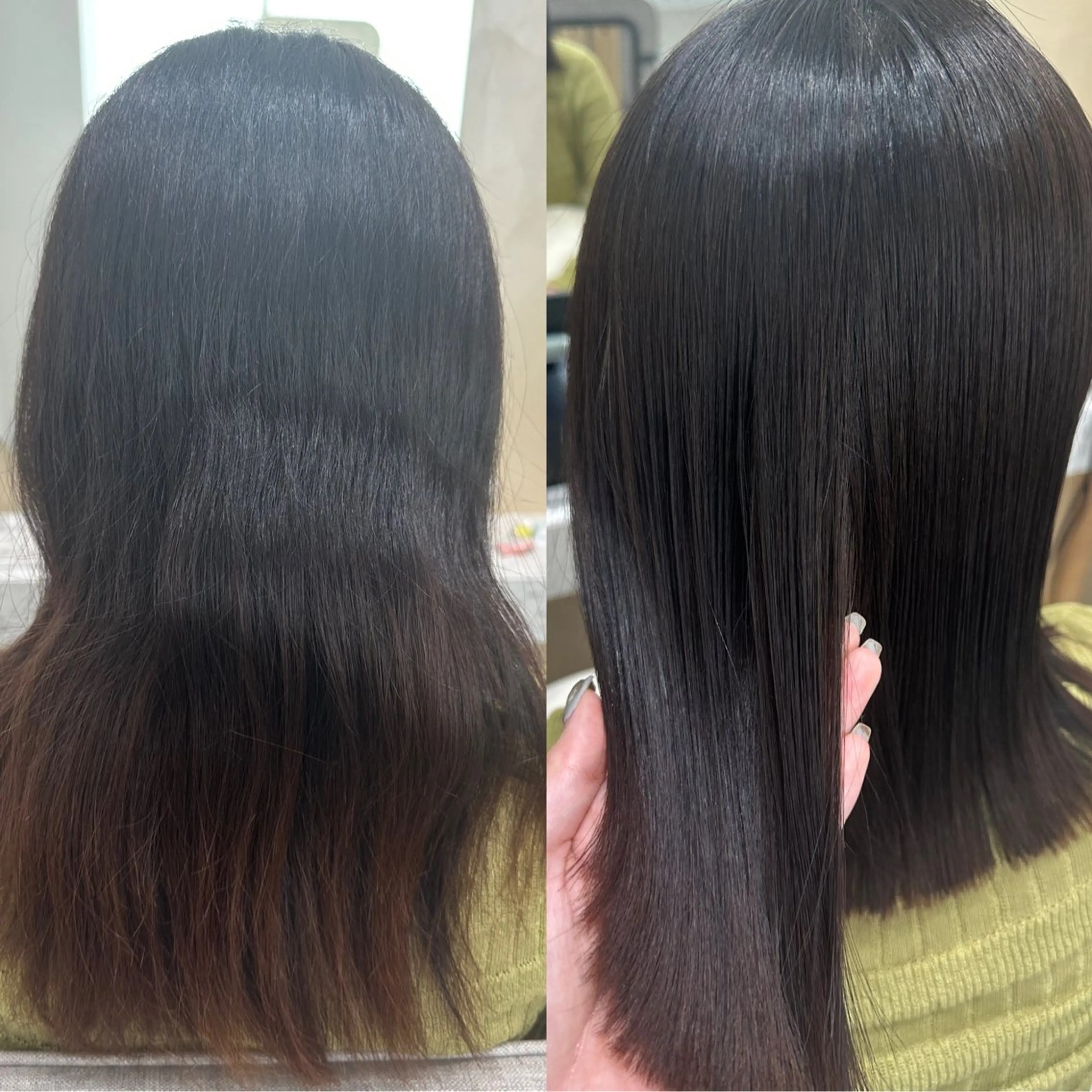 ミディアム カット 縮毛矯正 トリートメント 🌜美髪矯正/艶髪 /ボブ/こころ🌛のヘアスタイル