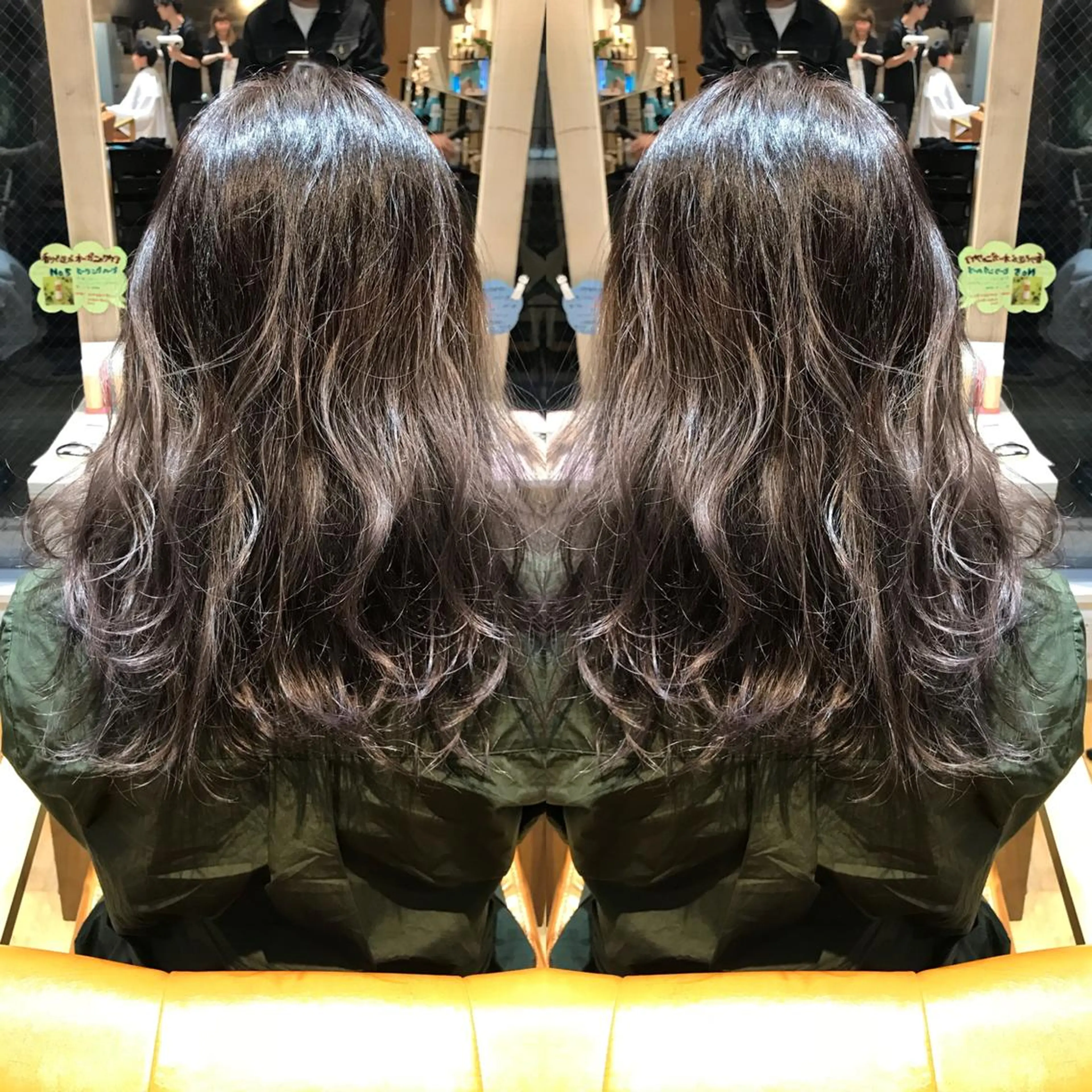 ミディアム カラー アディクシーカラー バレイヤージュ レイヤーカット 髪質改善特化 ミサワコウキのヘアスタイル