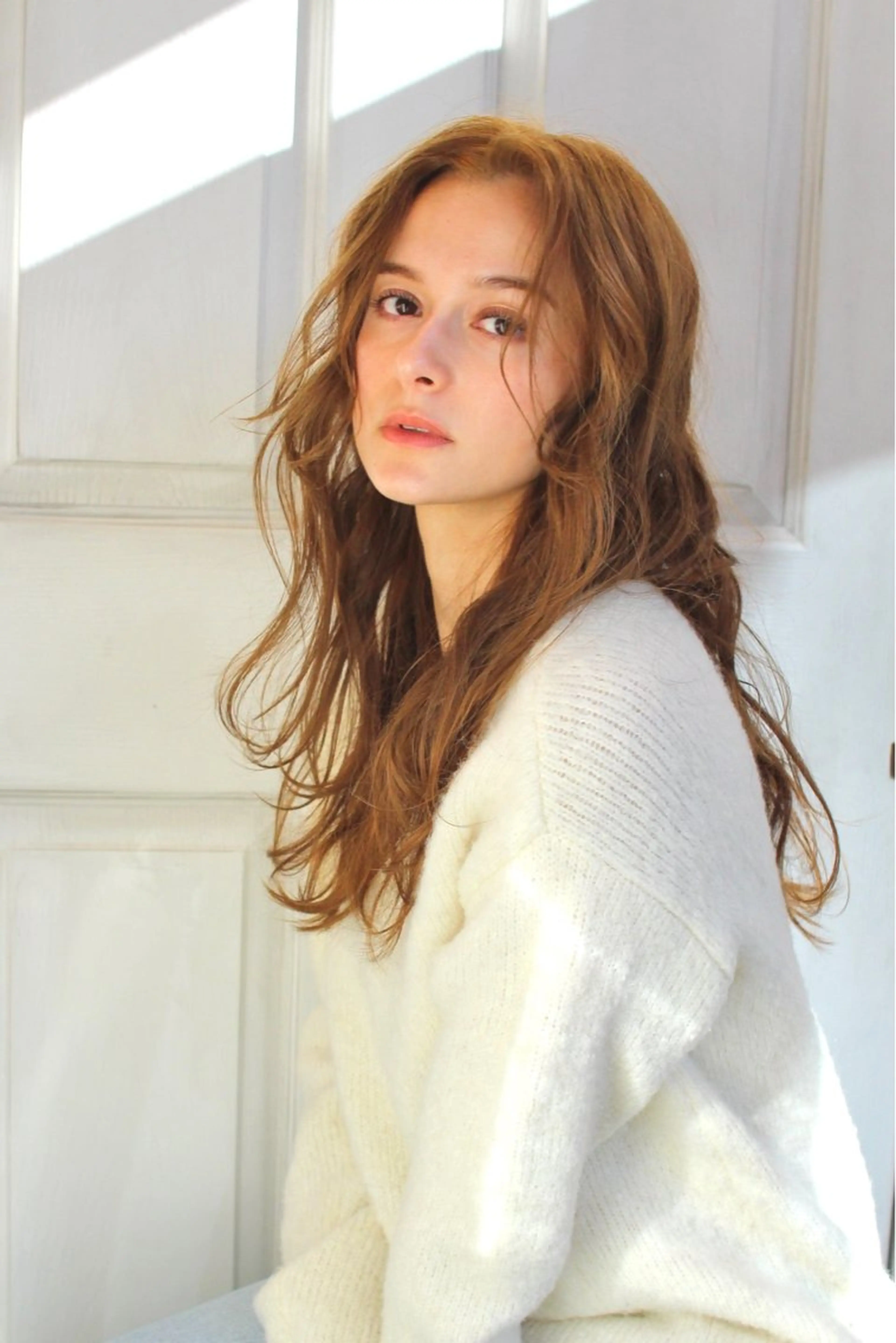 ロング パーマ カット パーマ 千 田のヘアスタイル