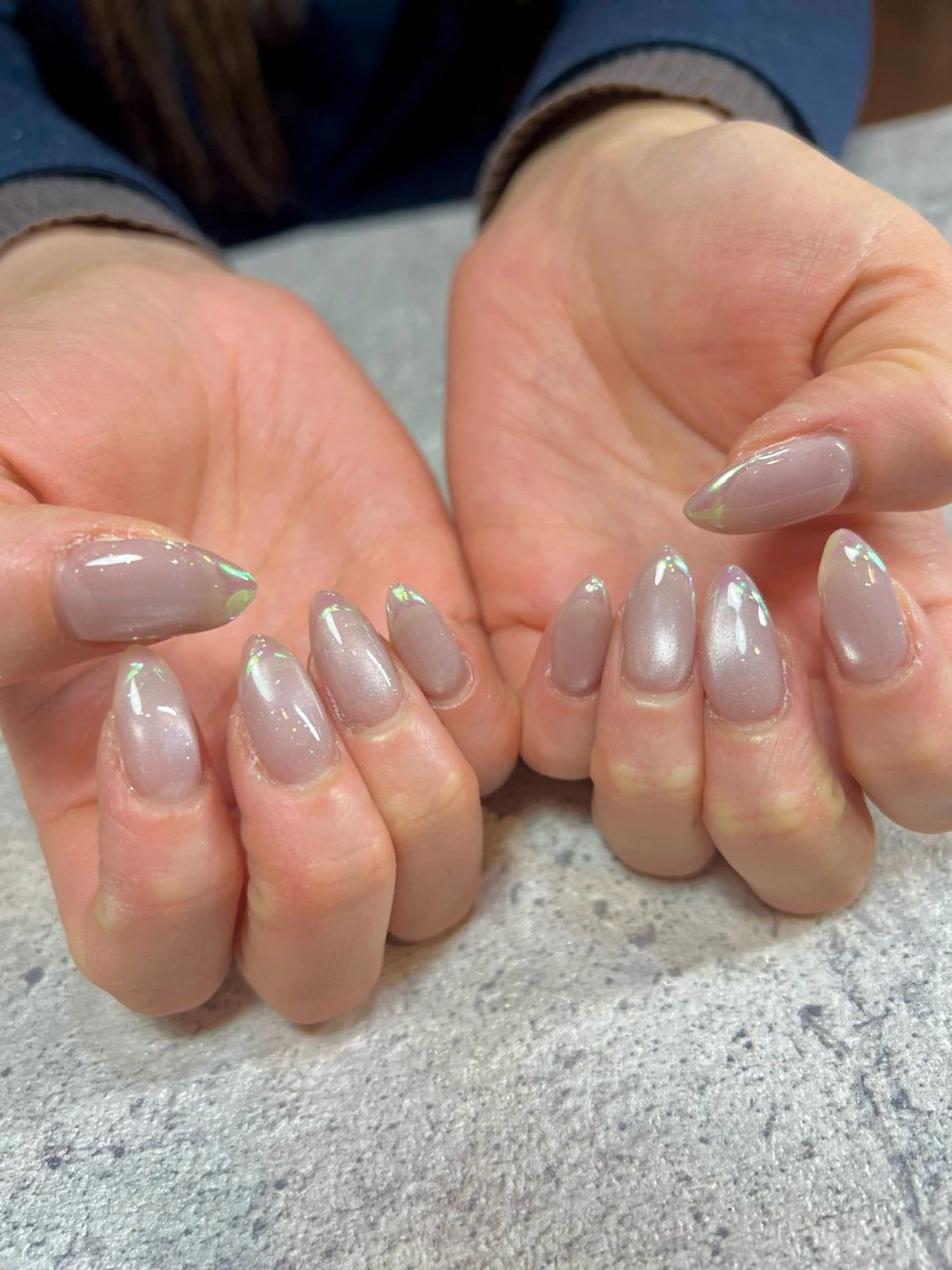 ネイル オーロラネイル フレンチネイル マグネットネイル ハンドネイル nail salon y＋のネイルデザイン