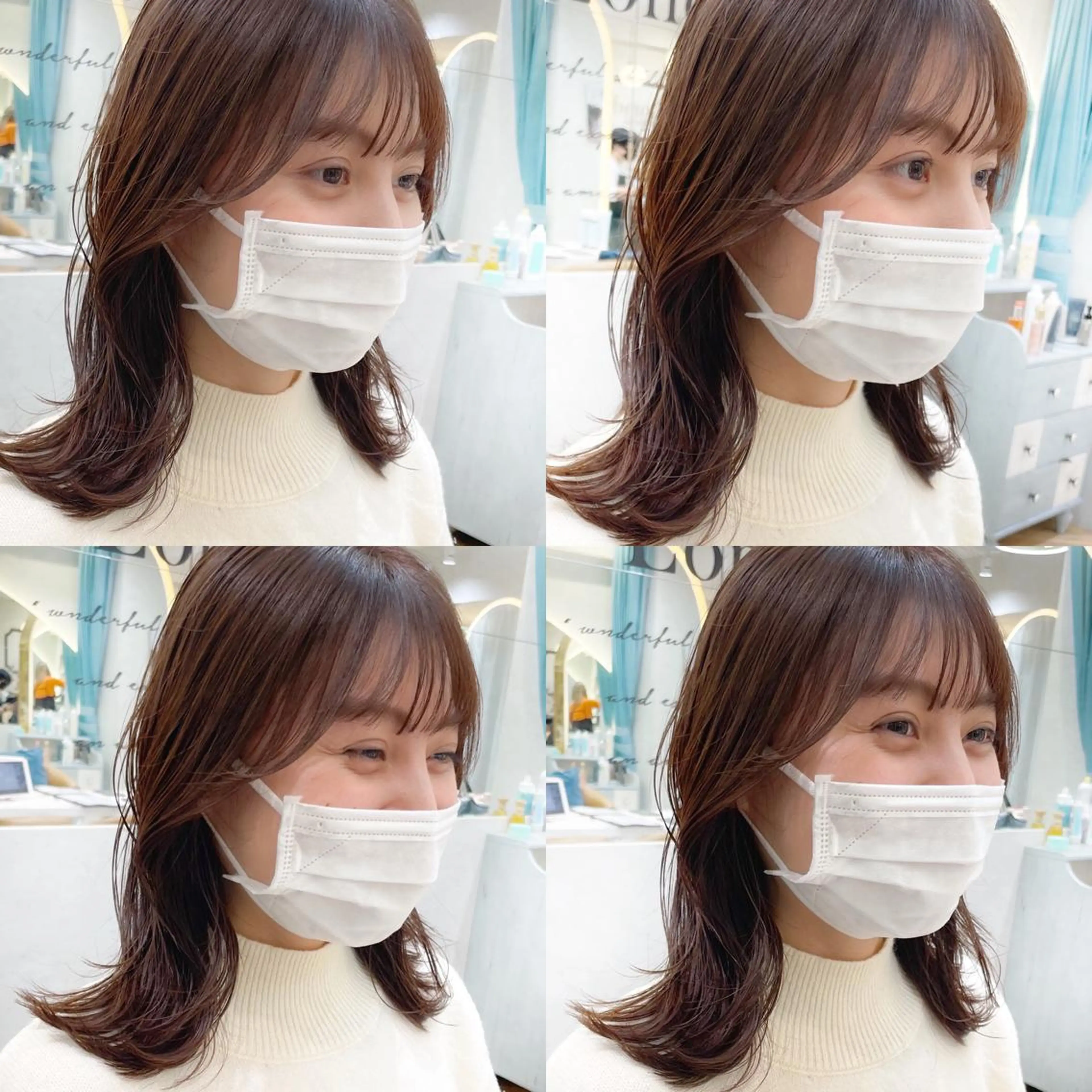 ミディアム カット ヘアカラー トリートメント 育休中4/30- 予約受付/野崎かよのヘアスタイル