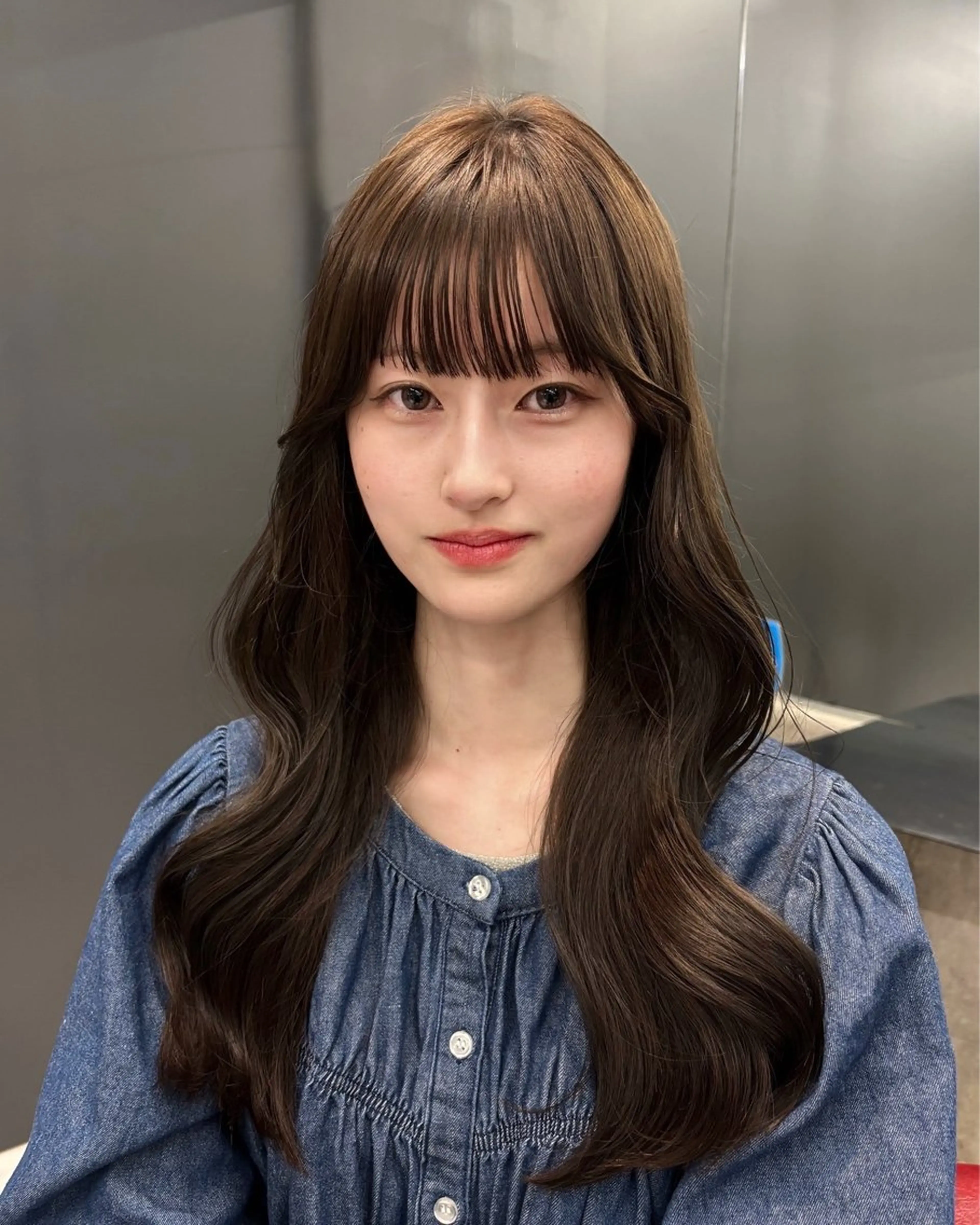 ロング カラー 韓国風ヘア レイヤーカット カット ヘアカラー トリートメント 細井 友貴のヘアスタイル