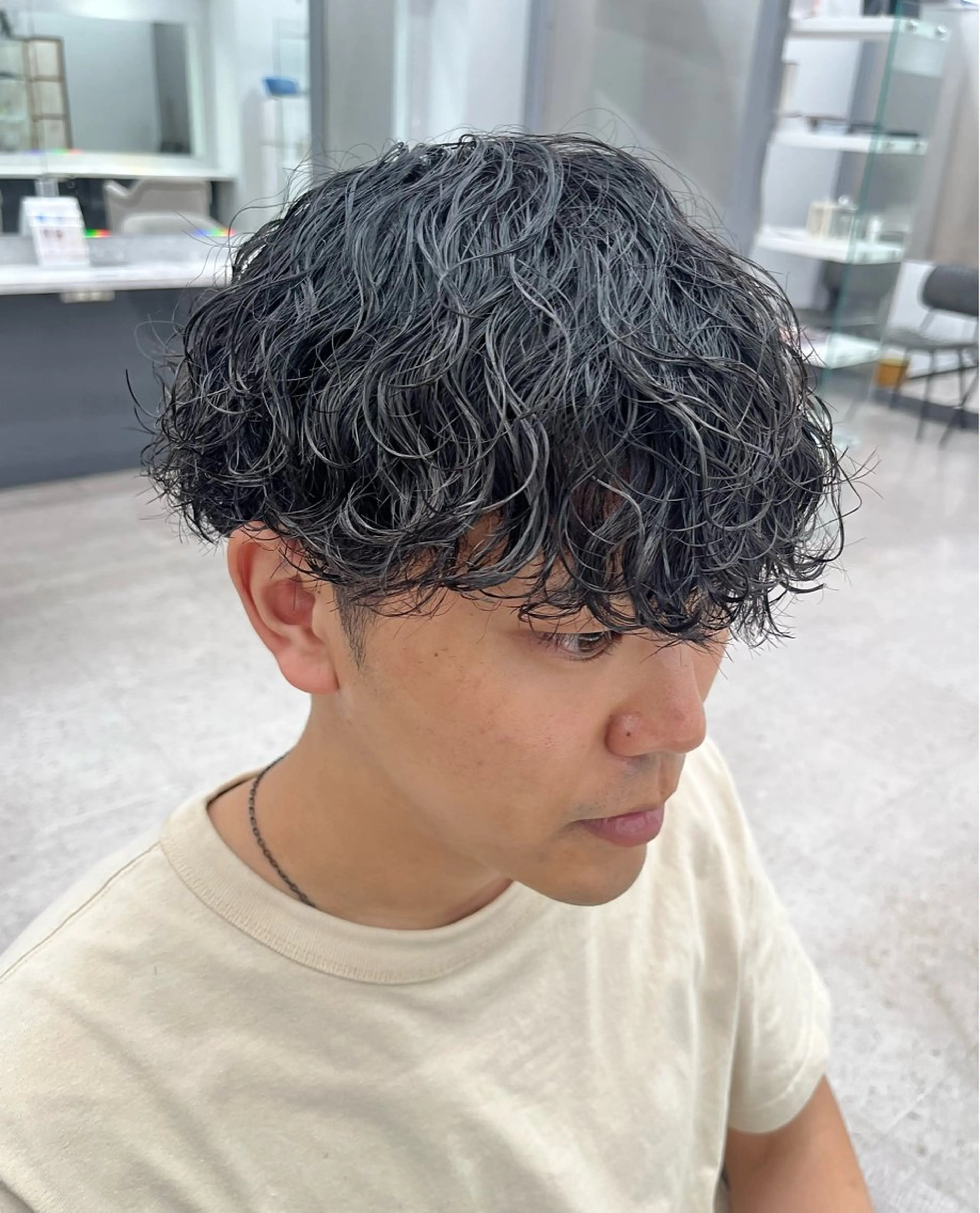 パーマ メンズ メンズパーマ 波巻きパーマ カット パーマ 🍐シャドウパーマ メンズ特化/守岡🍐のヘアスタイル