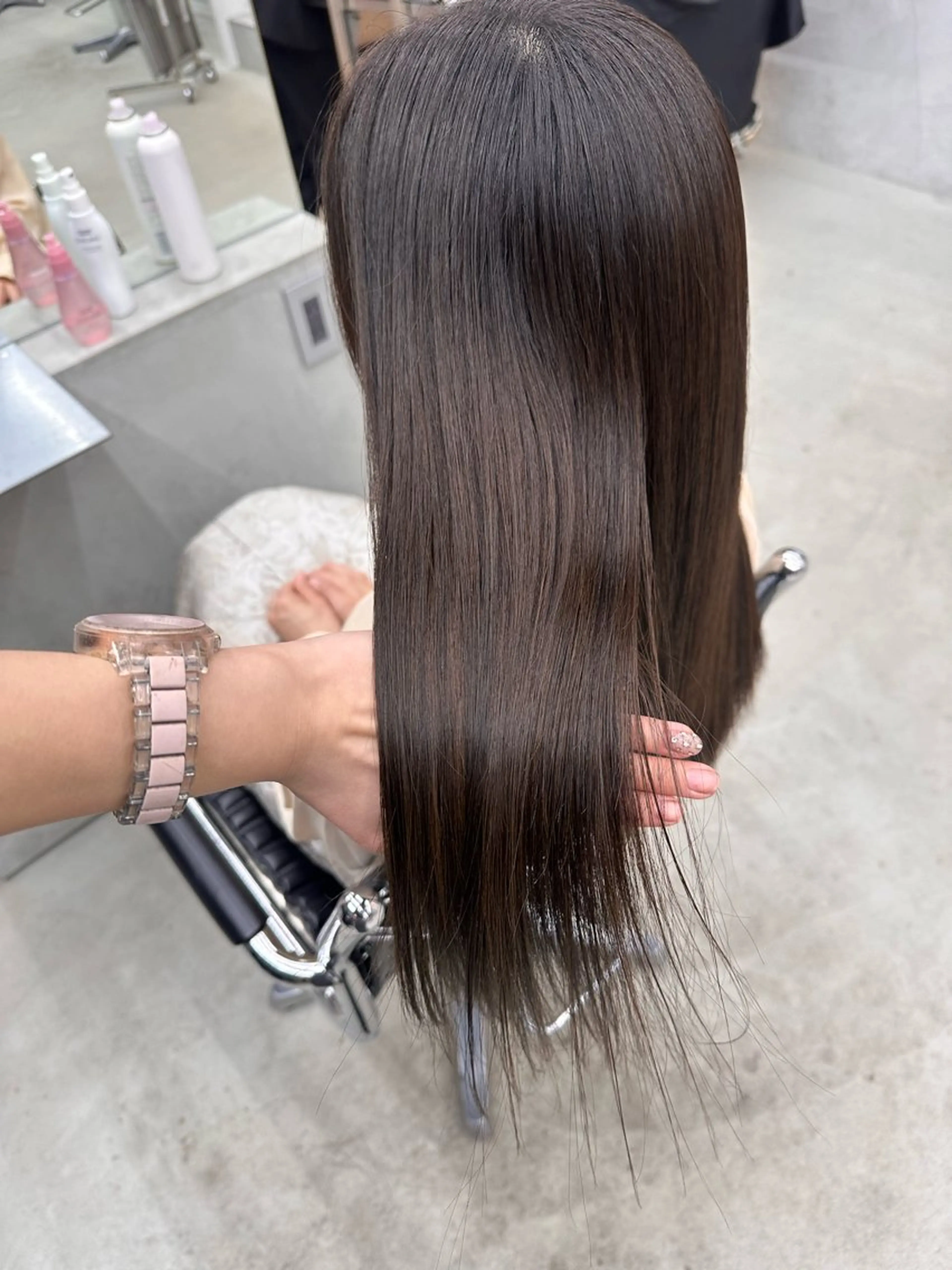 ロング カラー 髪質改善 トリートメント 染谷 遥花のヘアスタイル