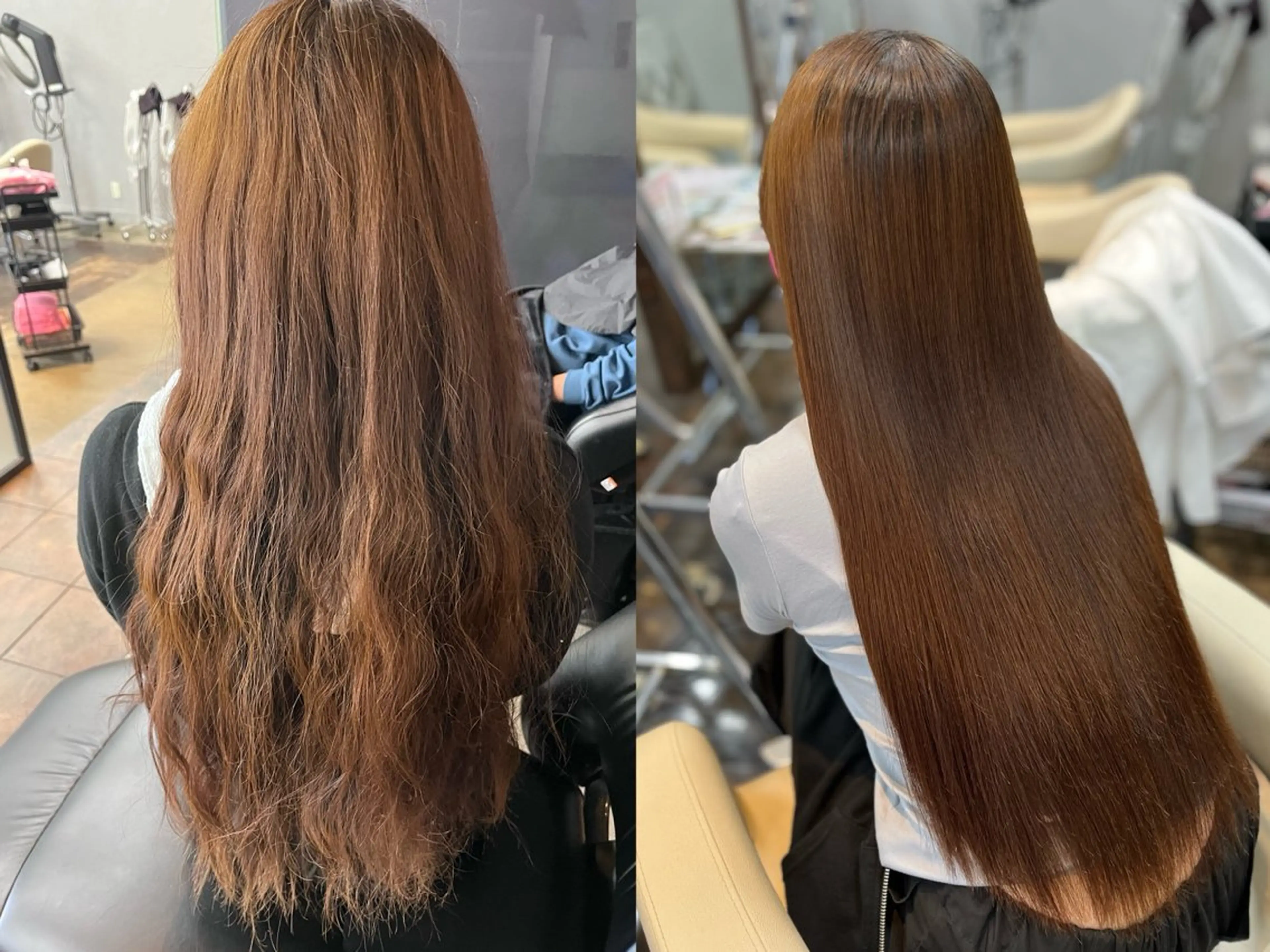 ロング カット ヘアカラー 縮毛矯正 木本晴香/髪質改善 /艶カラー透明感のヘアスタイル