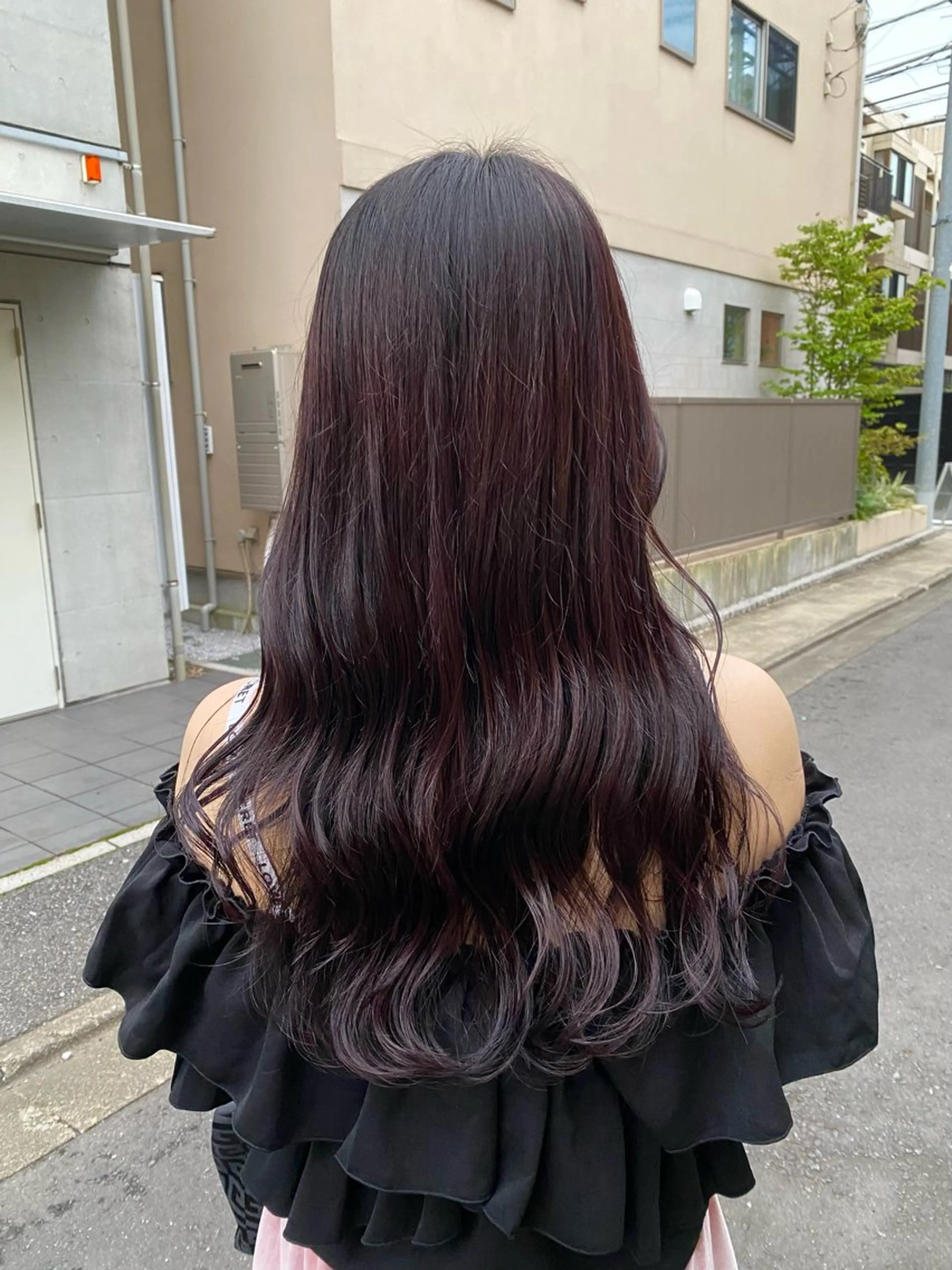 ロング カラー グレージュ ラベンダーカラー ラベンダーグレージュ ラベンダーグレー カット ヘアカラー トリートメント グレージュ/レイヤー /韓国ヘア/RISAのヘアスタイル