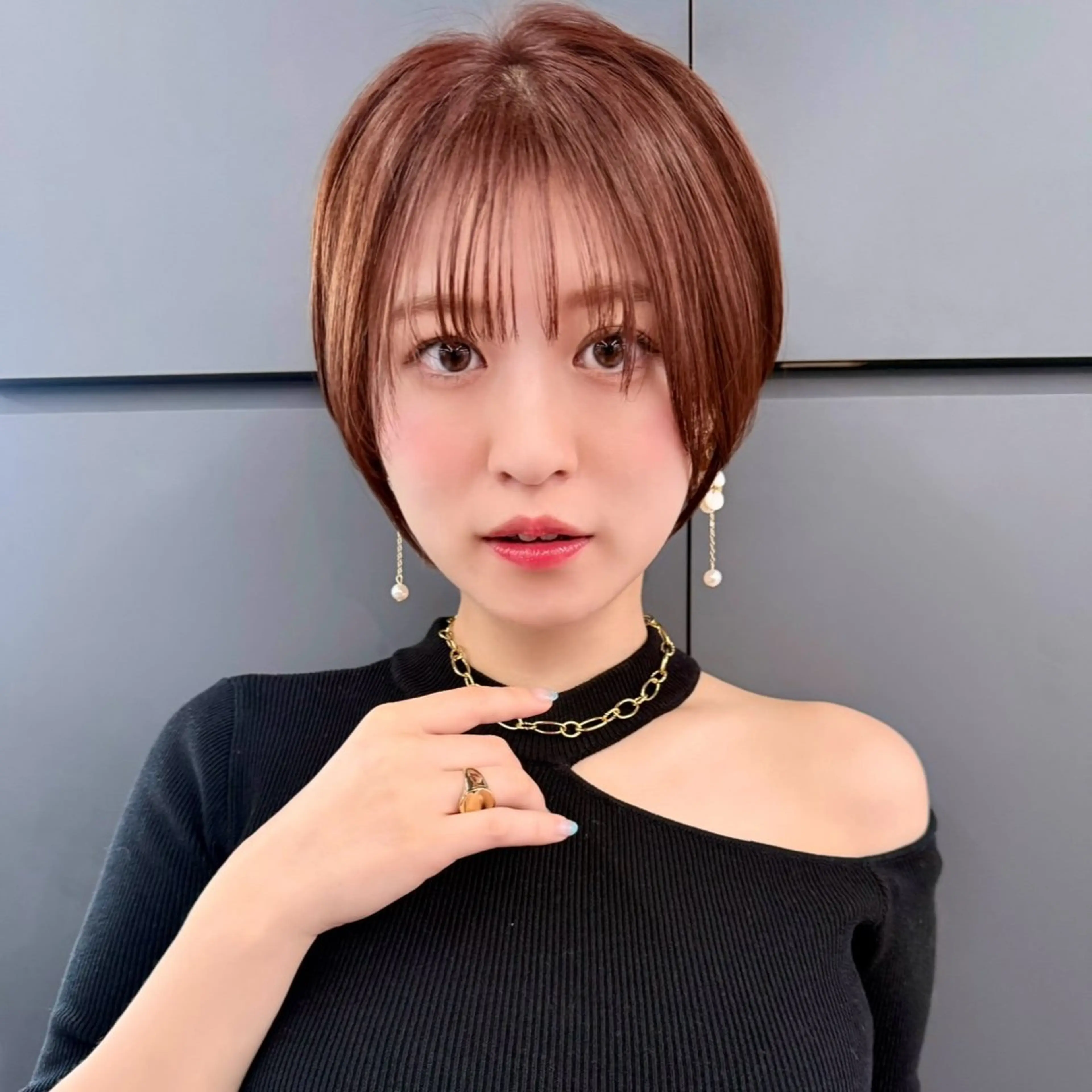 ショート ボブ/レイヤー/ 縮毛矯正/ 渡邊莉玖のヘアスタイル