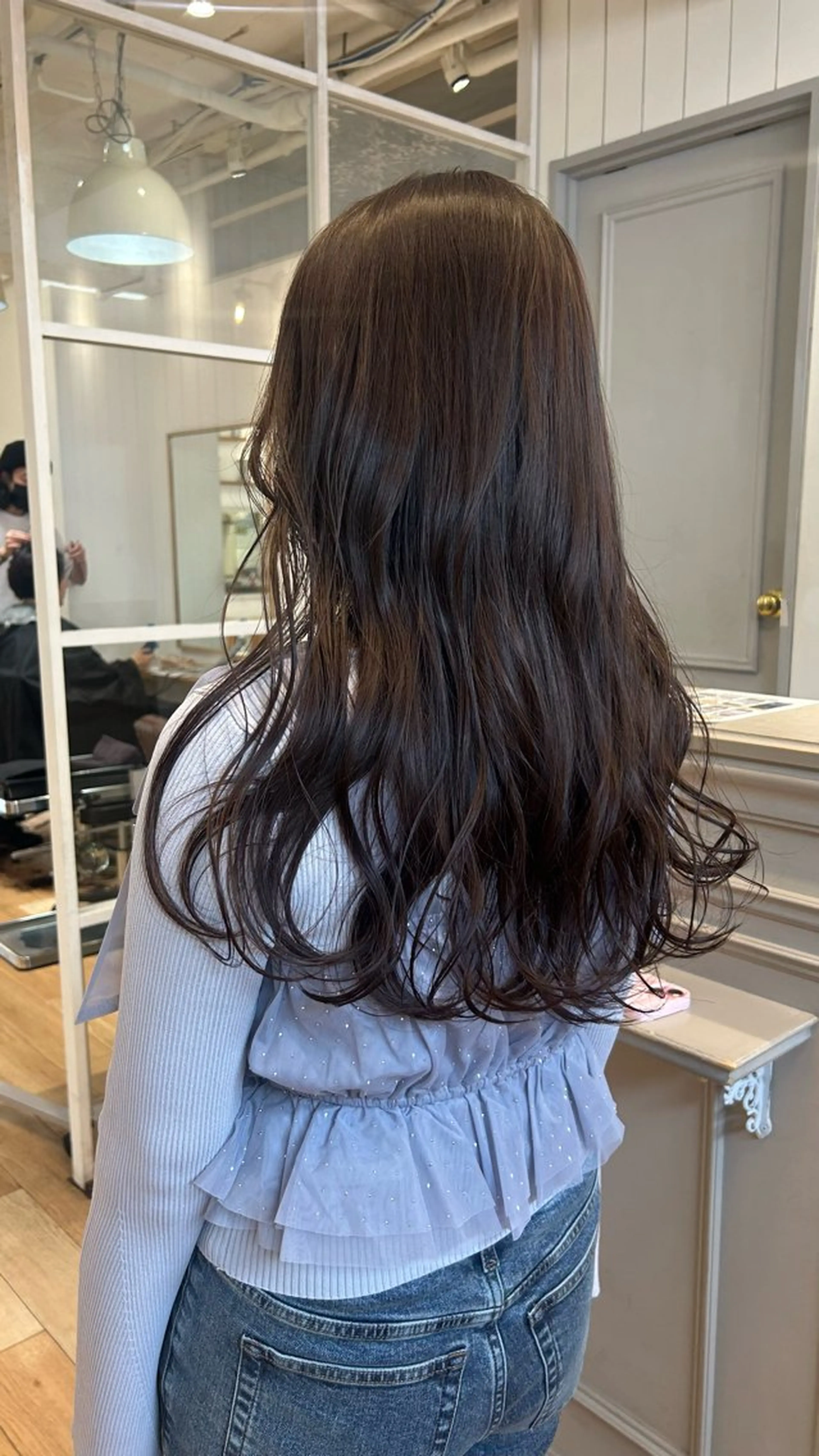 セミロング カラー ヘアカラー トリートメント じゅわっと暖色カラー 🍊Moemiのヘアスタイル