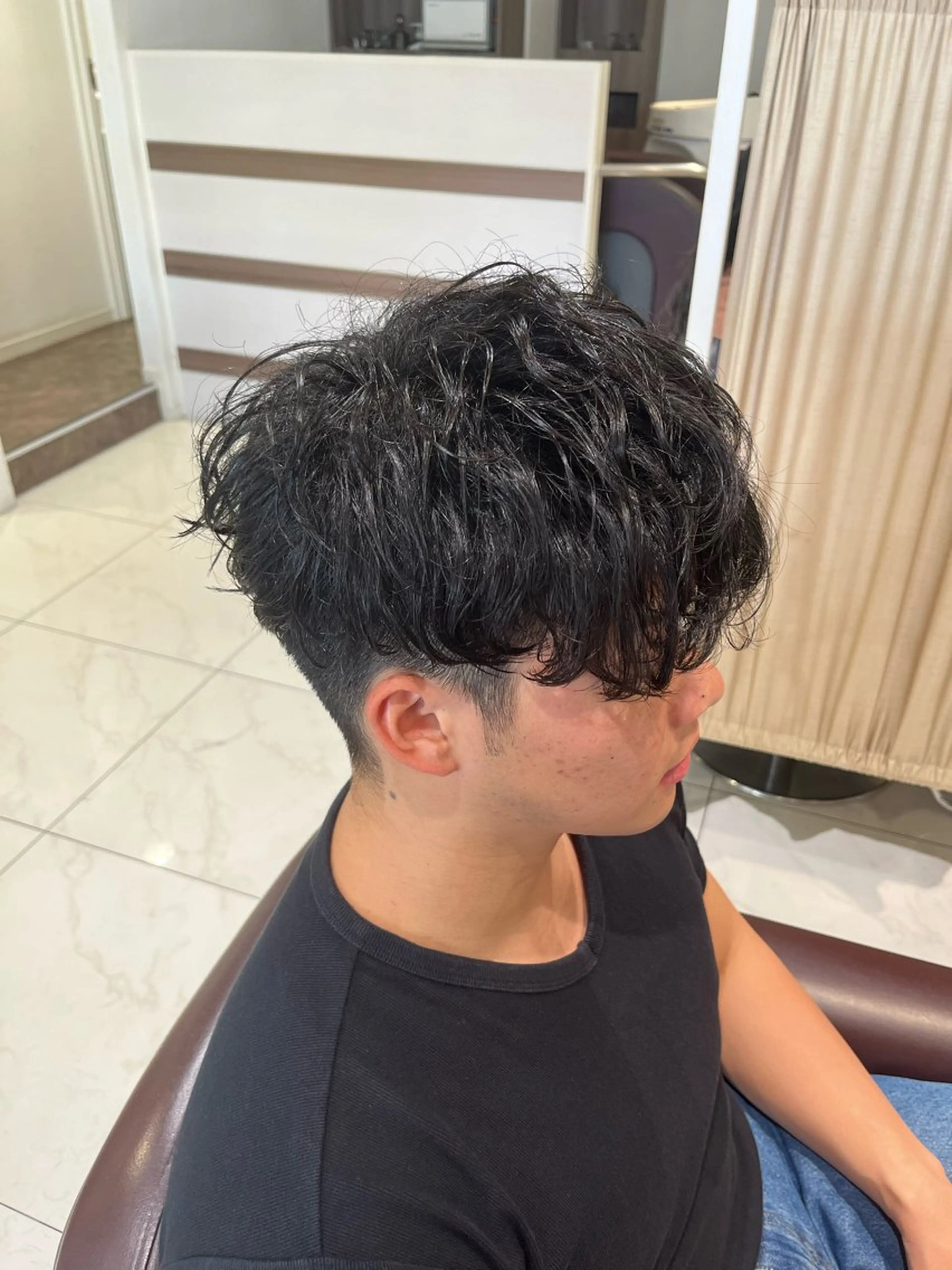 パーマ メンズ カット パーマ 佐々木 拓海のヘアスタイル