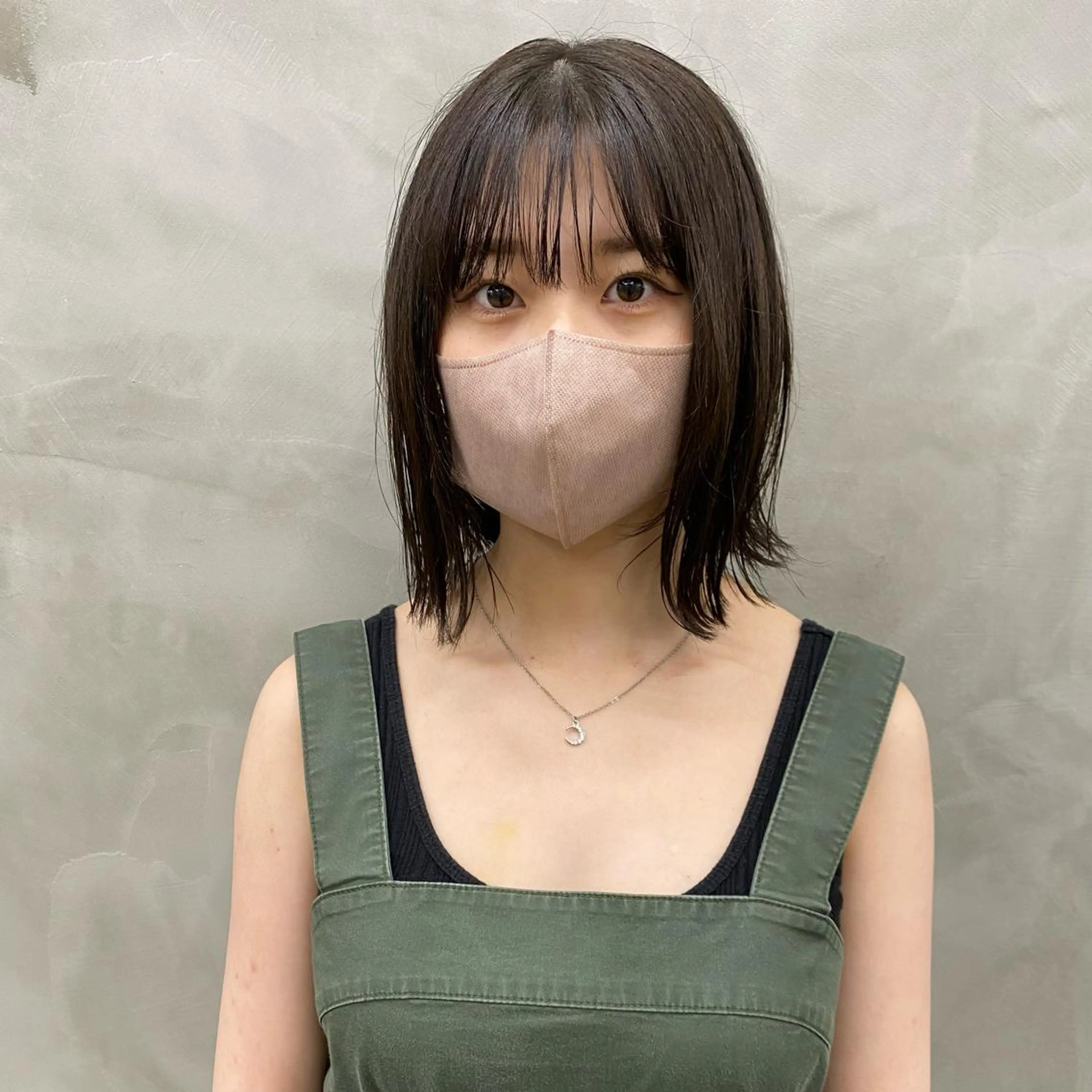 ミディアム カラー ベージュカラー オリーブベージュ 無料カットモデル募集 🌱ひょうがのヘアスタイル