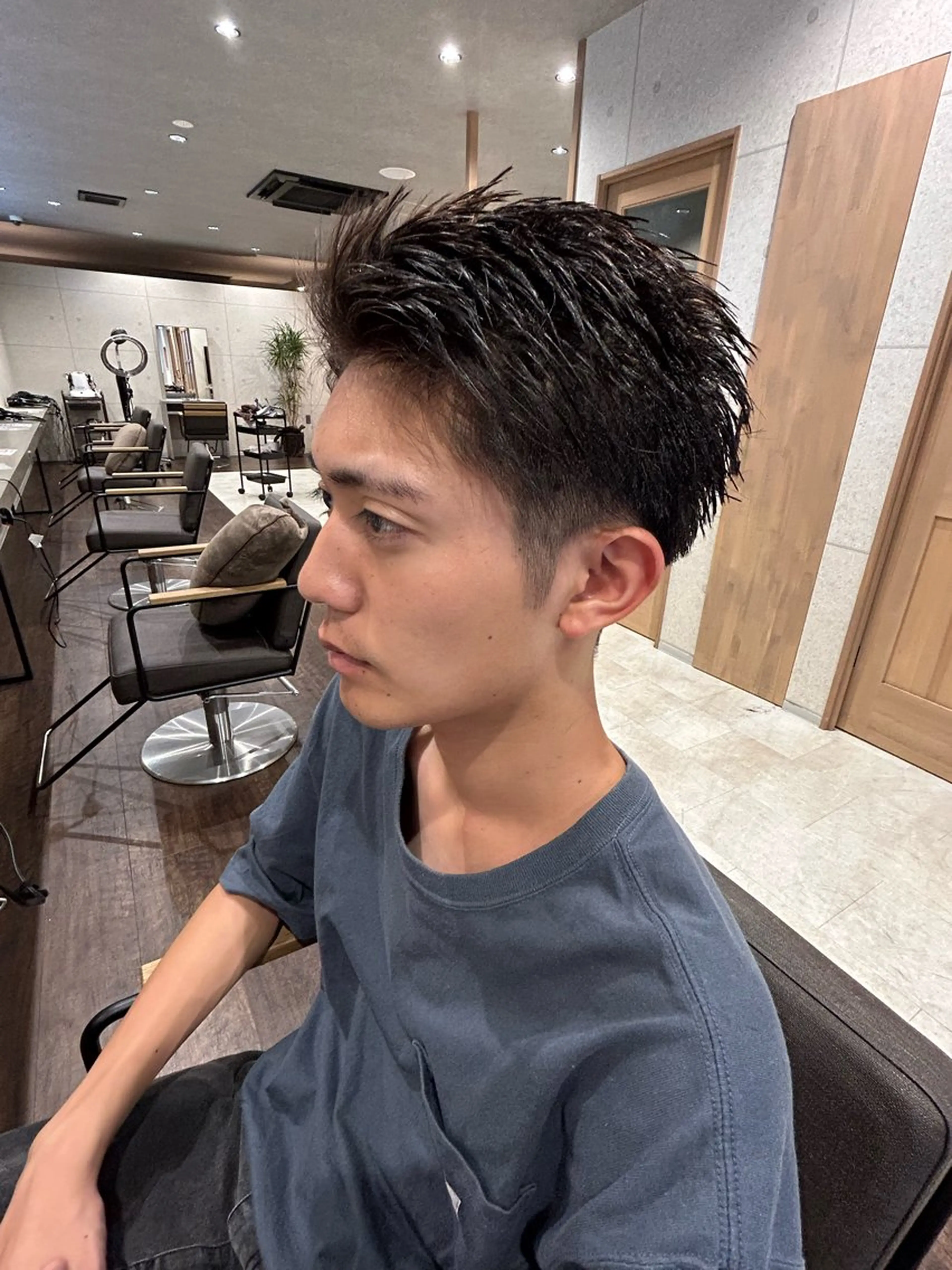 メンズ カット 縮毛矯正 トリートメント 宮之本峻也/メンズ パーマ/透明感カラーのヘアスタイル