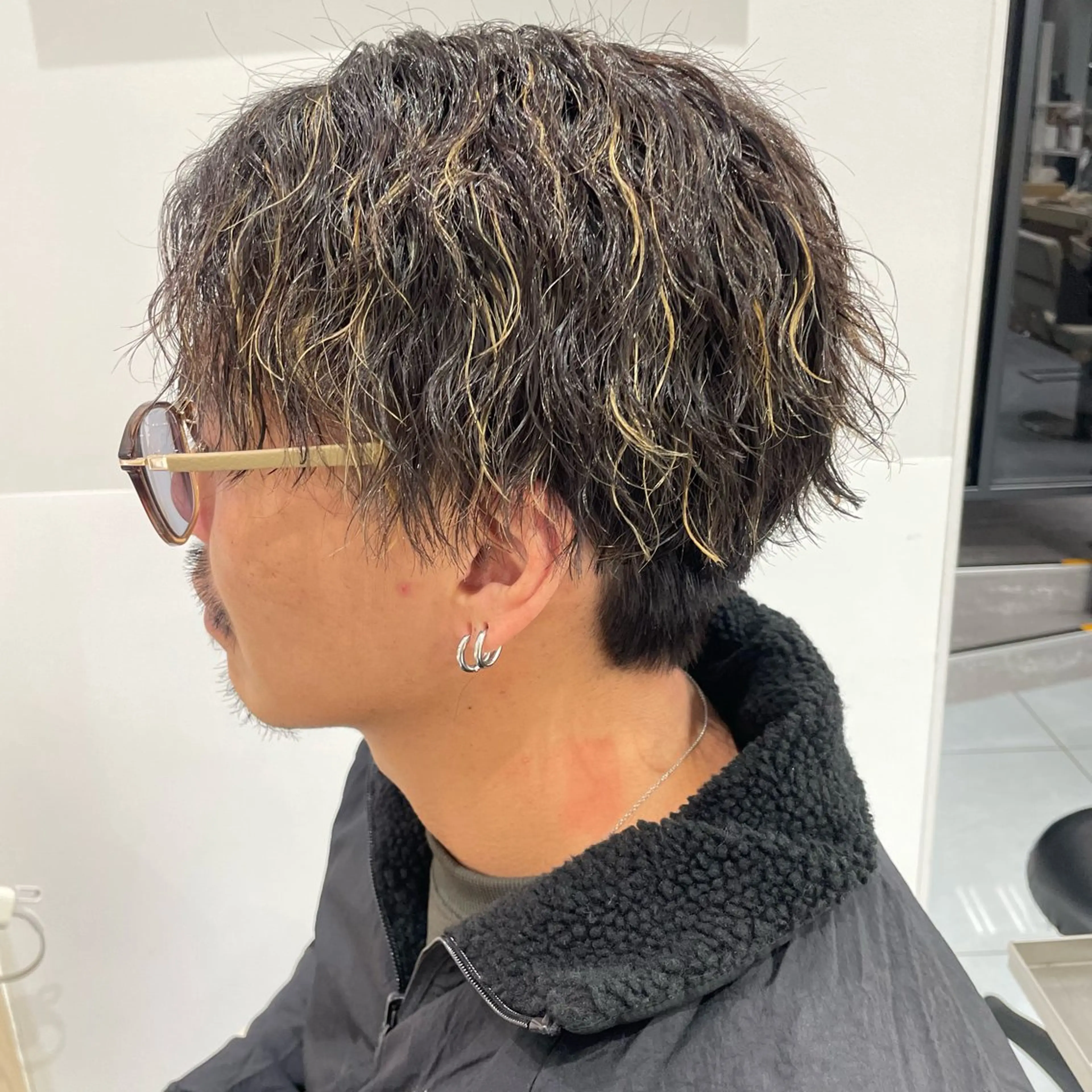 パーマ メンズ カット パーマ ダウンパーマ特化💎 ボブ・レイヤーりなのヘアスタイル