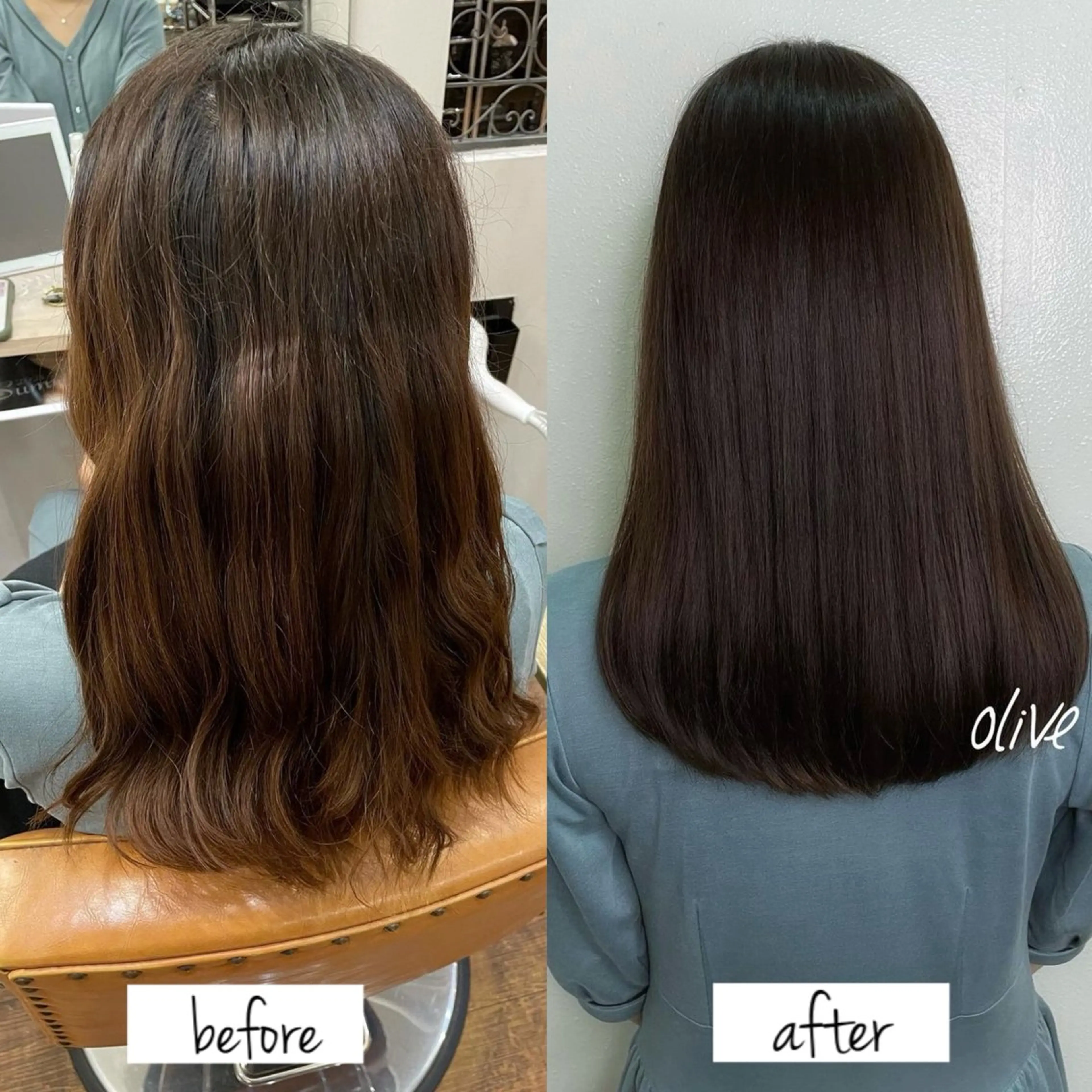 セミロング カラー オリーブカラー トリートメント 💝ブリーチ ショート/れい💝のヘアスタイル