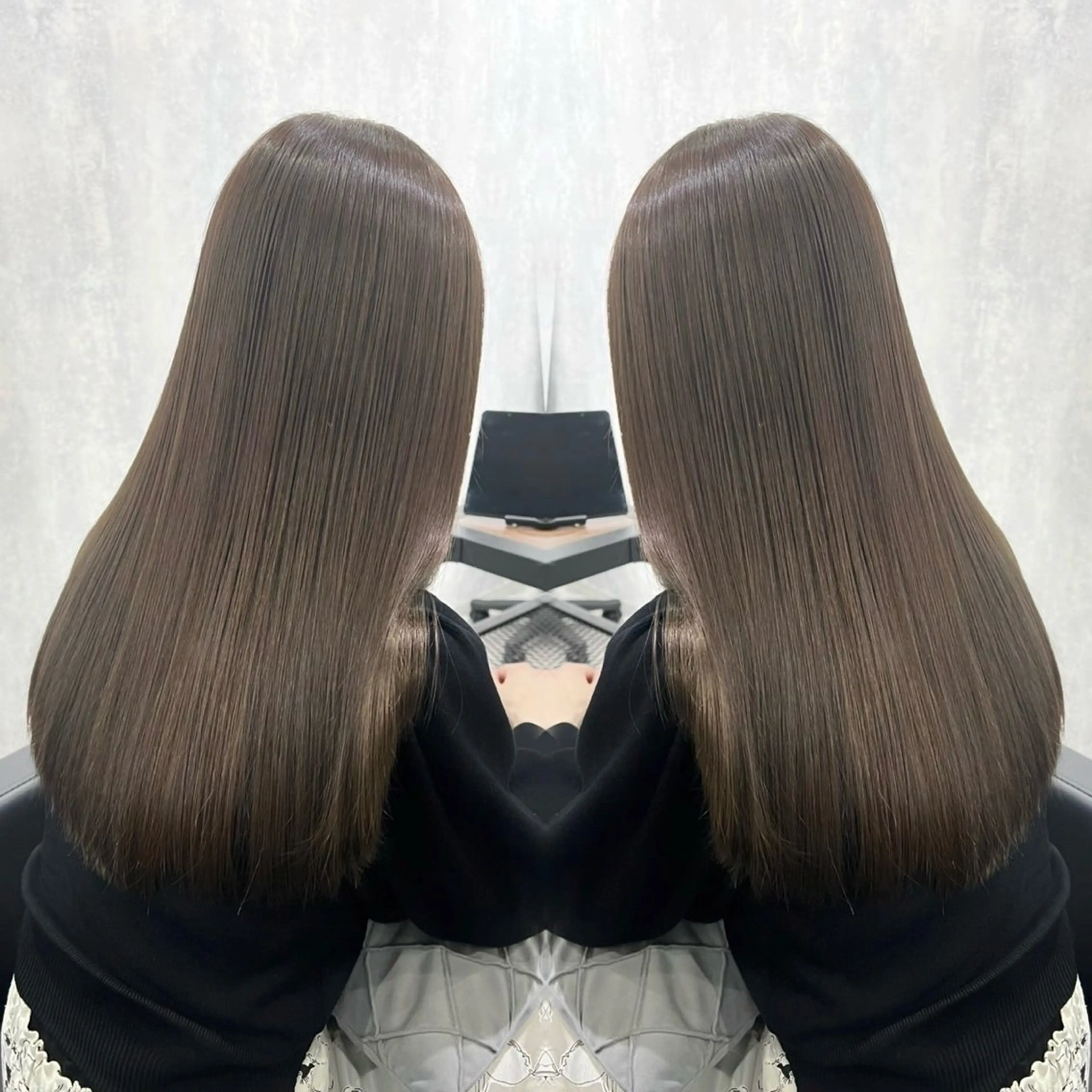 ロング カラー カット ヘアカラー トリートメント 🌿海山龍馬🌿前髪 /顔まわり/レイヤーのヘアスタイル