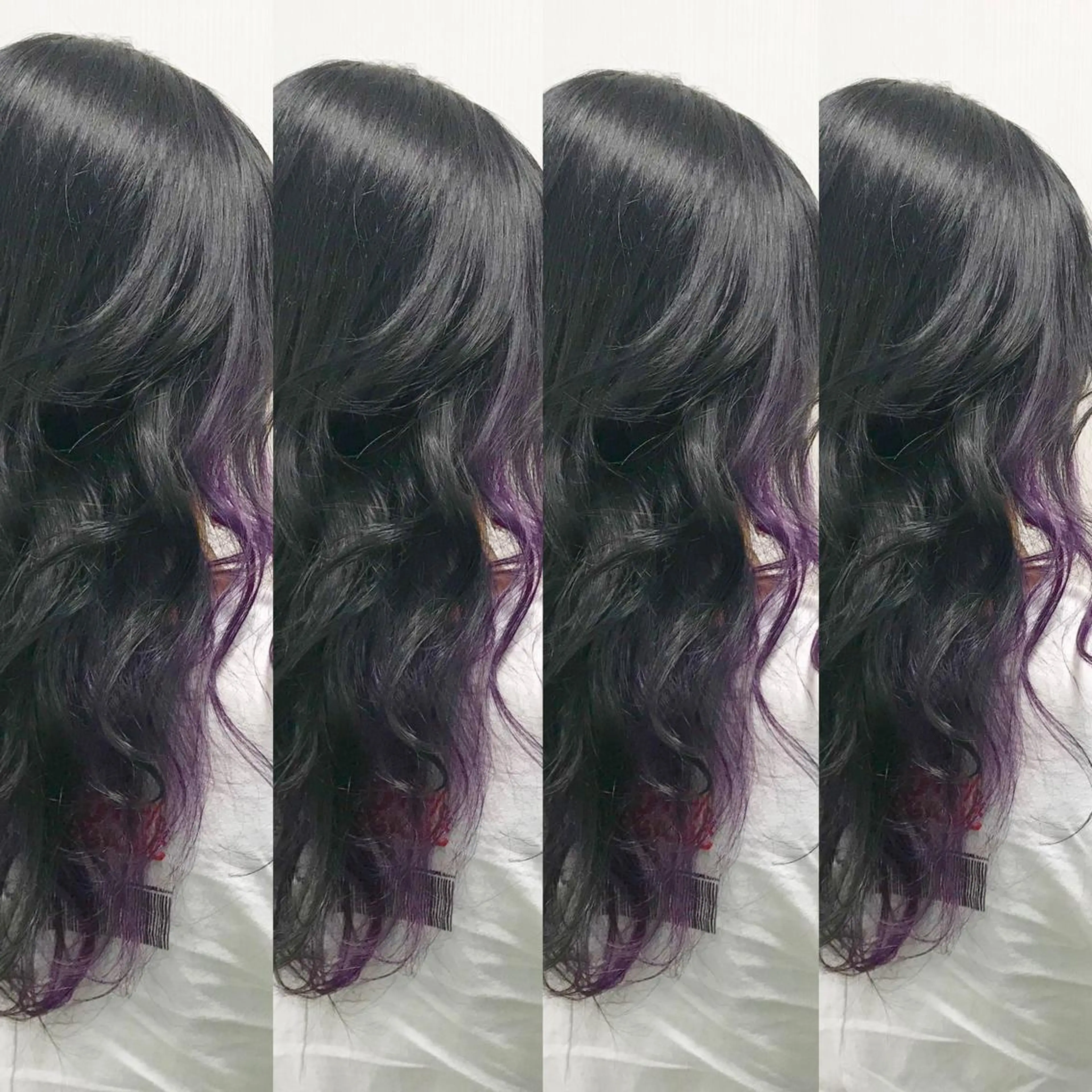 セミロング カラー ハイトーン💫 エクステ💫maiのヘアスタイル