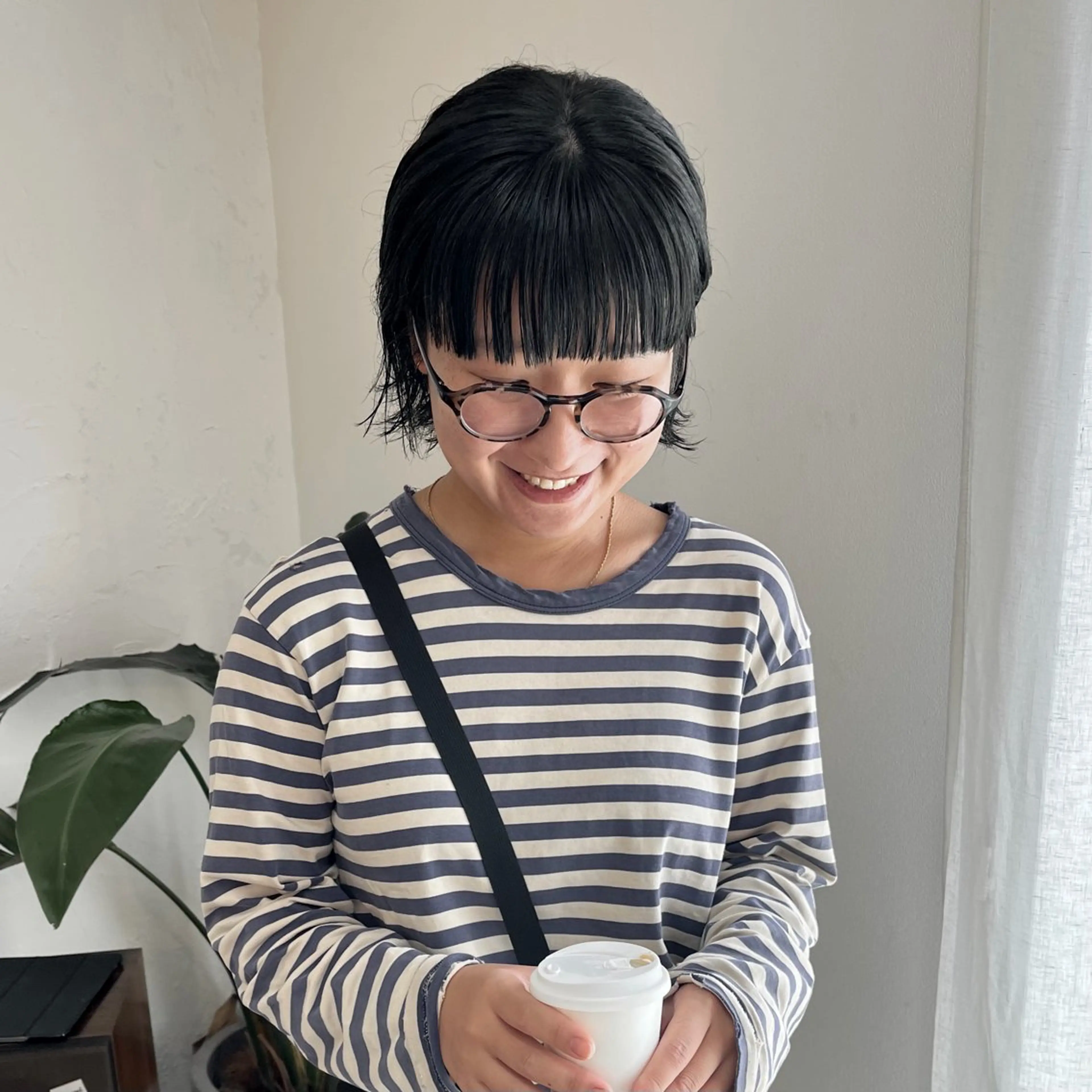 ショート ワイドバング 小山夕稀/ニュアンス パーマ/新城のヘアスタイル