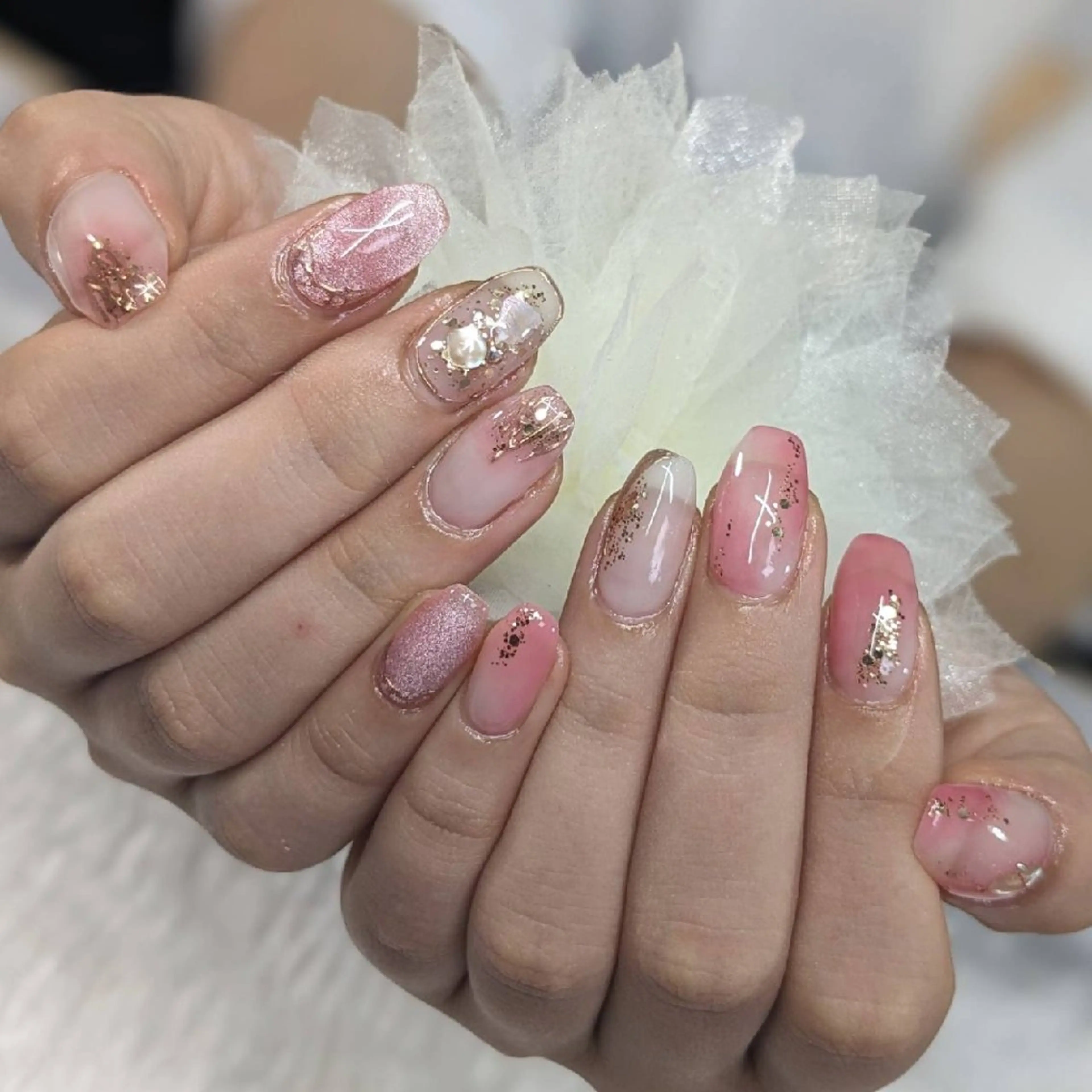 ネイル 桜ネイル ハンドネイル ネイルサロンベルティ .keikoのネイルデザイン