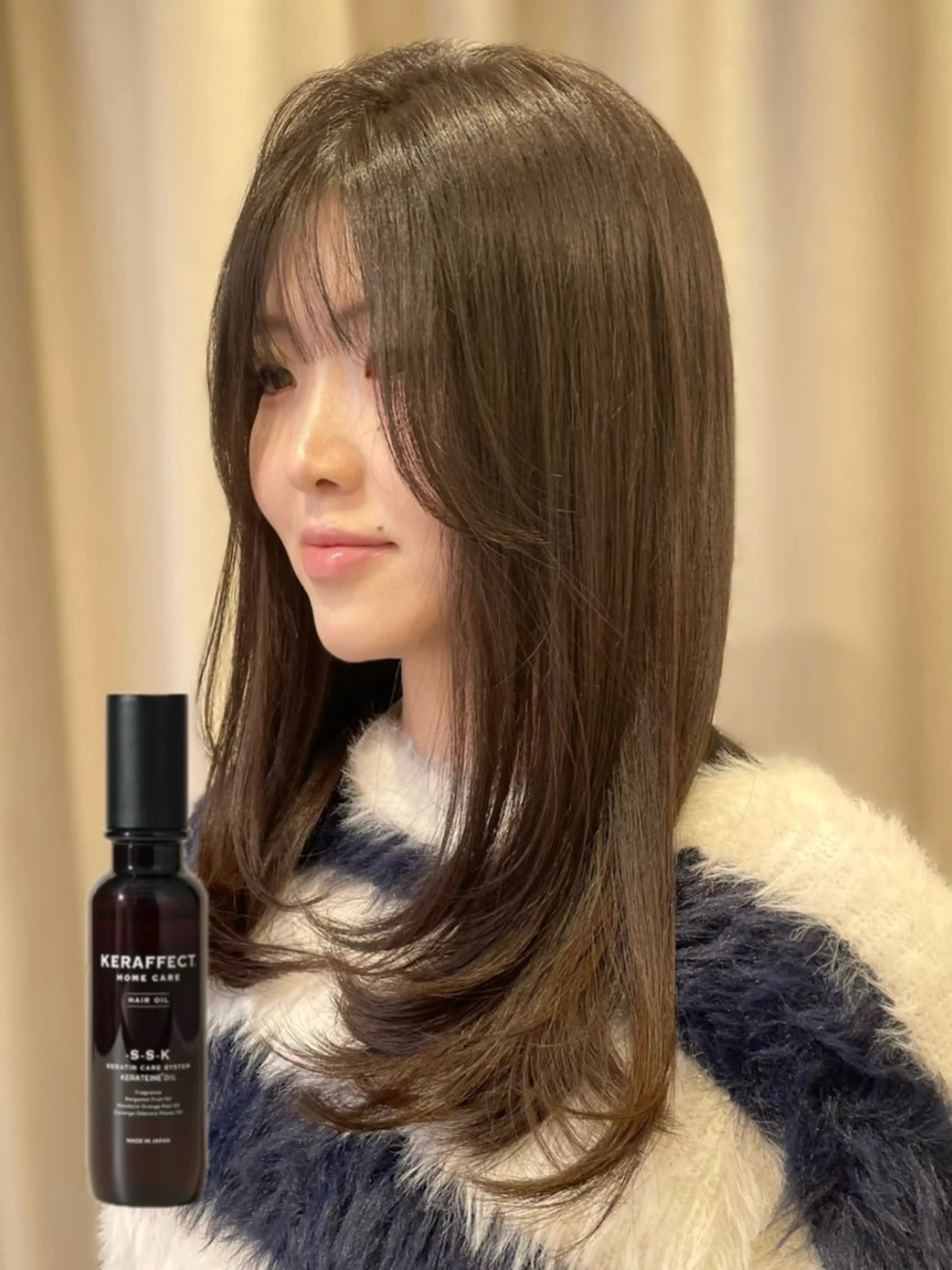 セミロング カラー 森 はるかのヘアスタイル