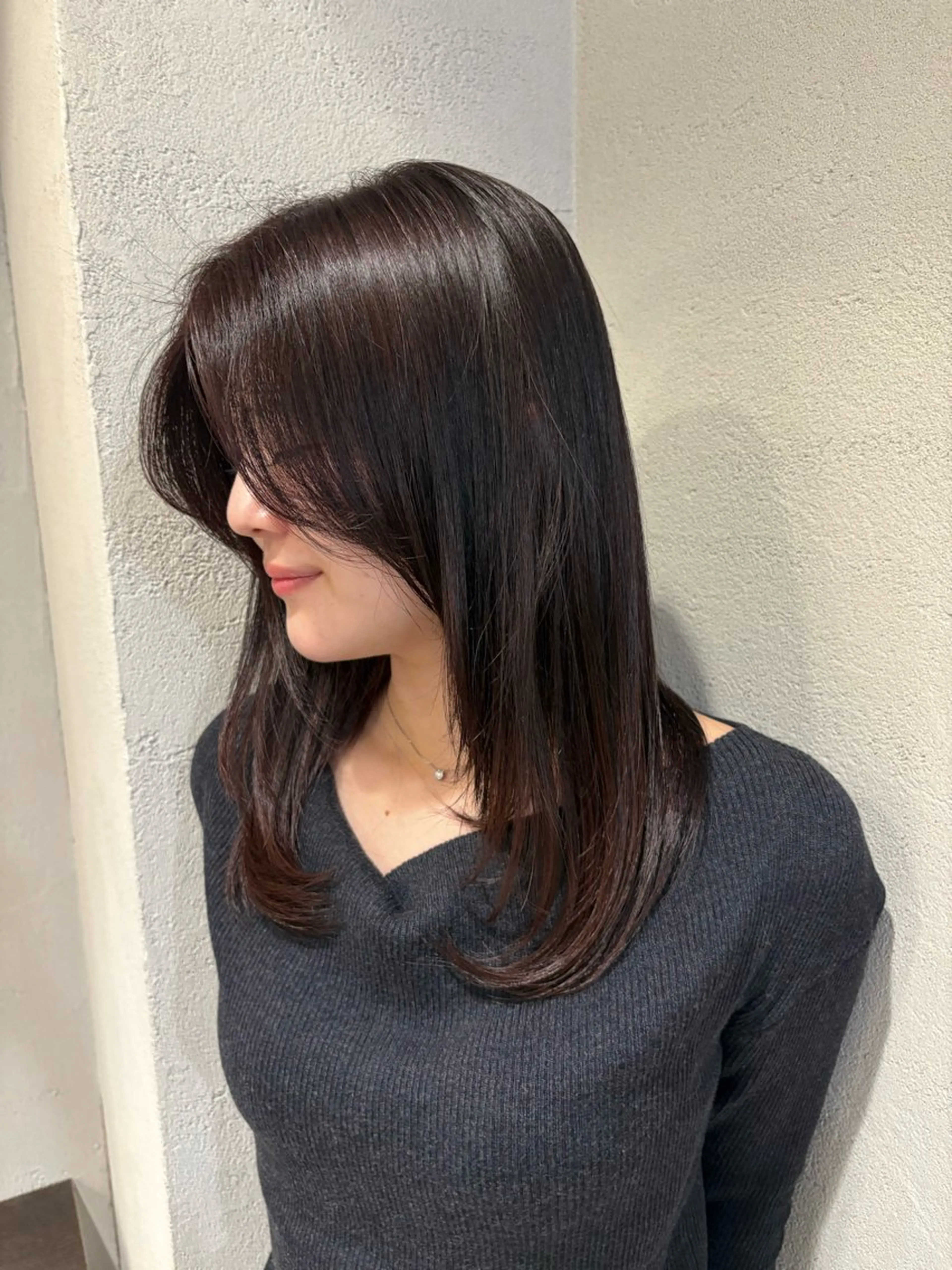 ロング カラー ブラウンカラー 透明感カラー ヘアカラー 中嶋偲月🌙 艶カラー/縮毛矯正のヘアスタイル
