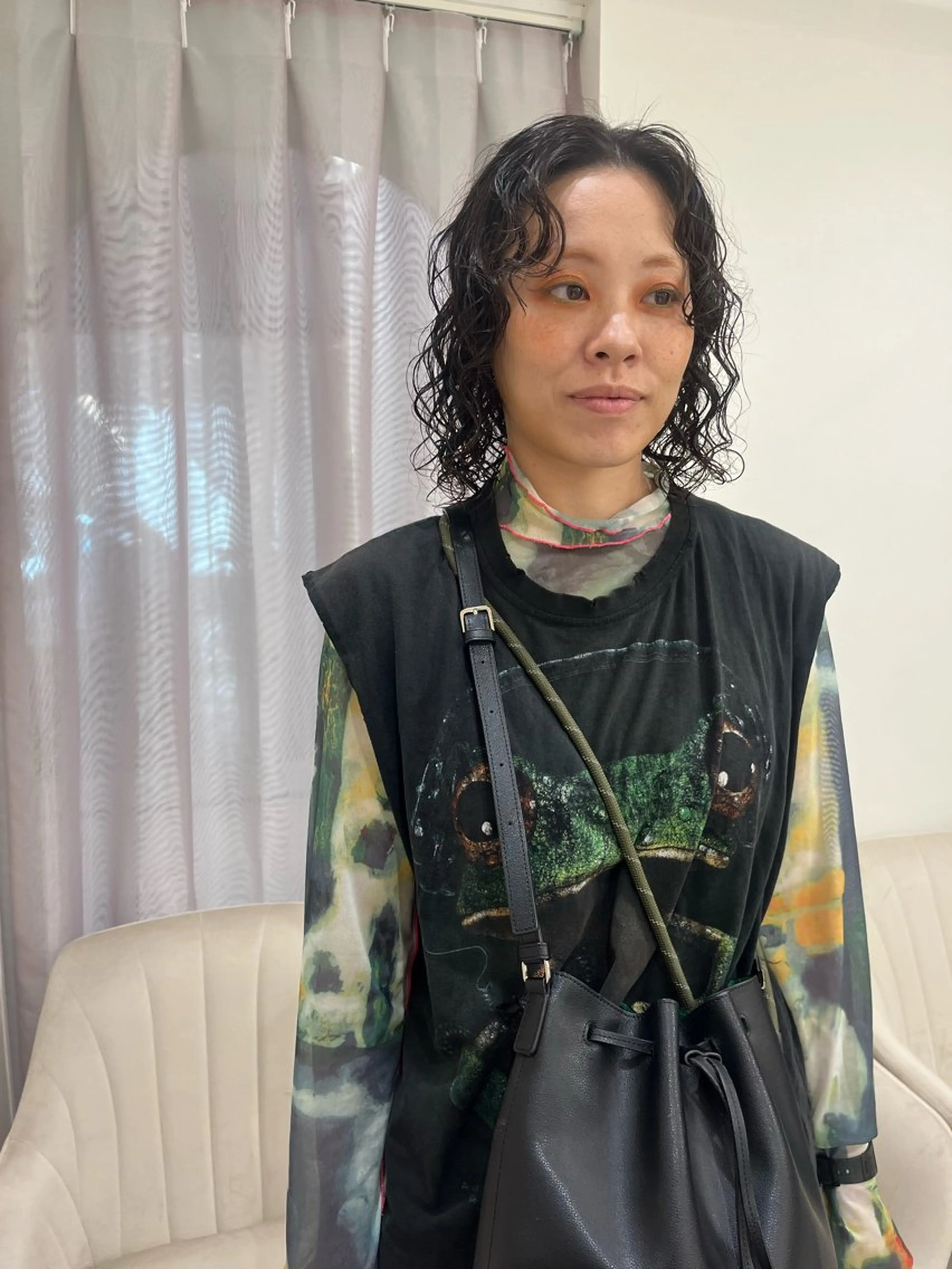 ショート カラー パーマ カット パーマ トリートメント 松村 澪里のヘアスタイル