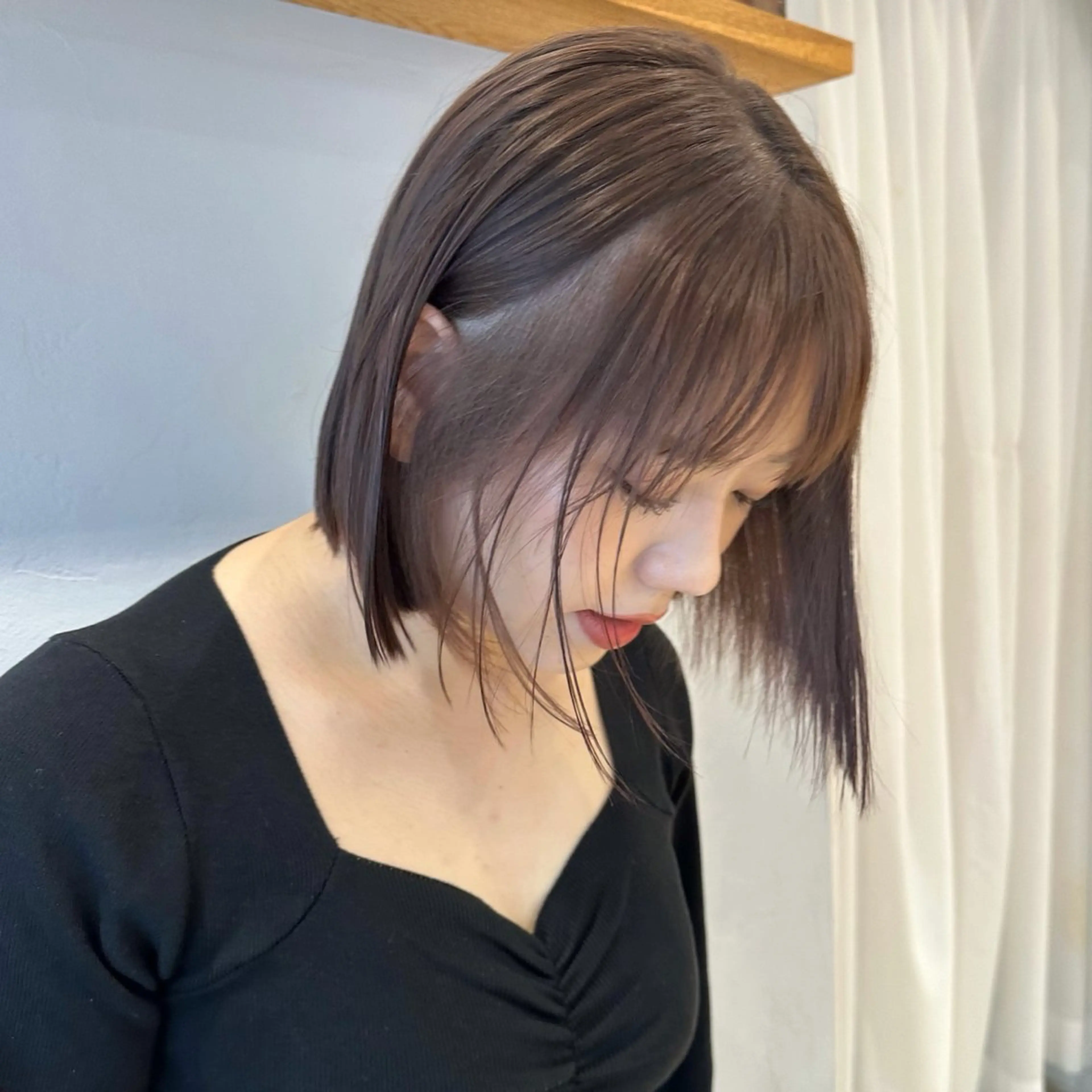 ショート カラー カット ヘアカラー トリートメント 艶カラー×似合わせ カットshihomiのヘアスタイル