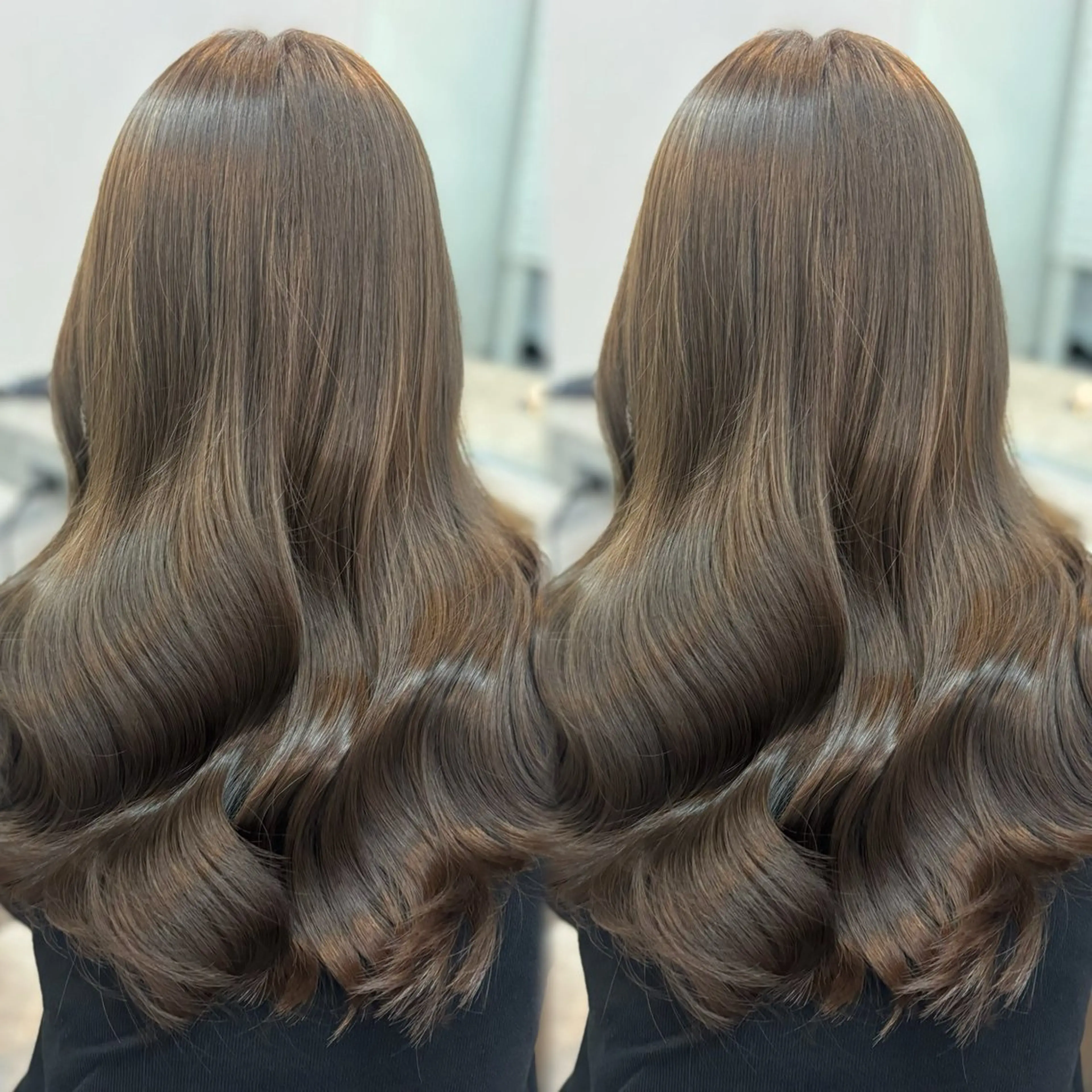 ✨️🫐ブリーチなし透明感ダブルカラー➕1stepトリートメント🫐✨️《4月限定価格》韓国風ちゅるちゅるカラー🦋の写真