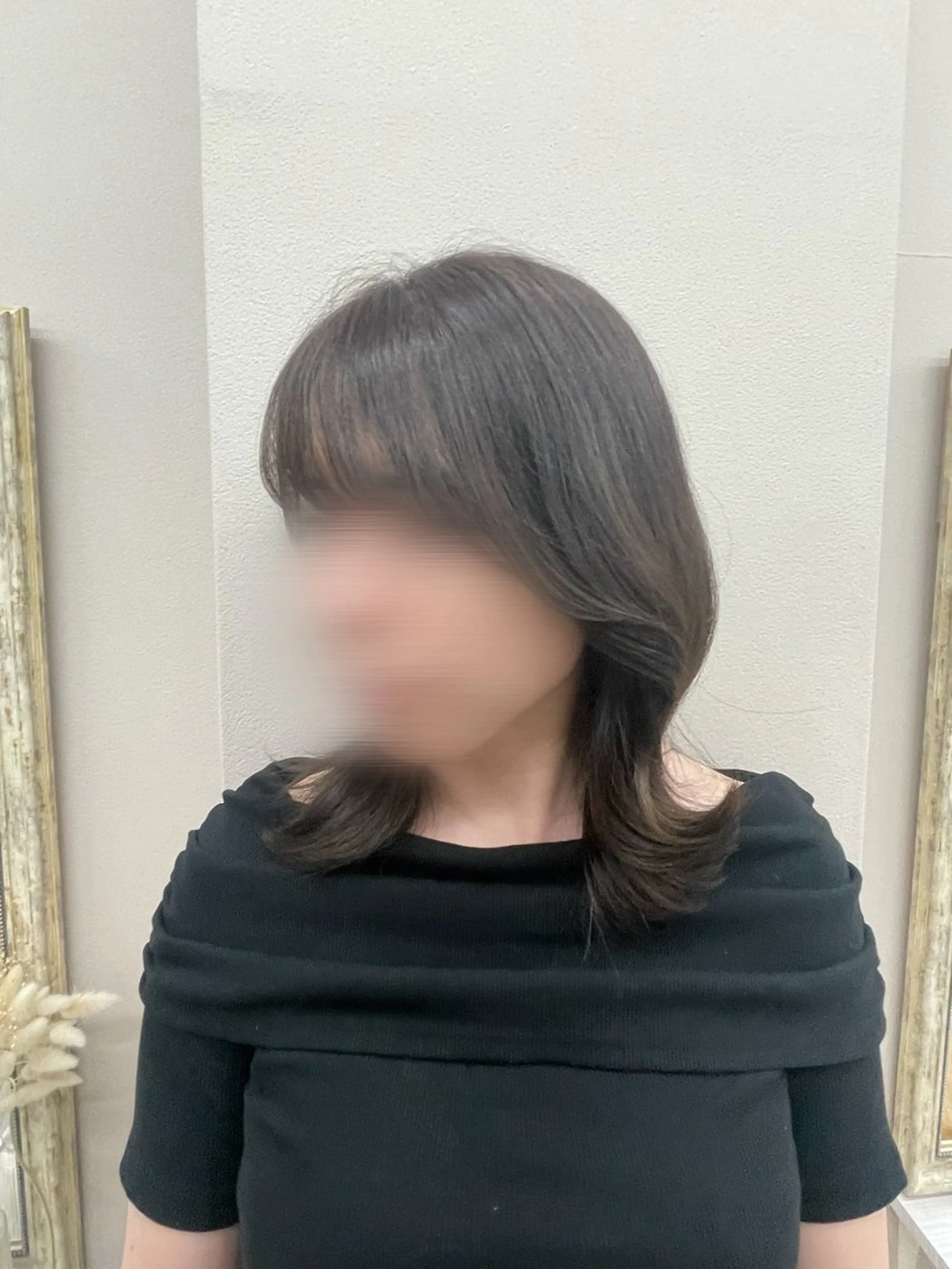 ミディアム カラー ベージュカラー オリーブベージュ 髪質改善 トリートメント luna ayane ／透明感カラーのヘアスタイル