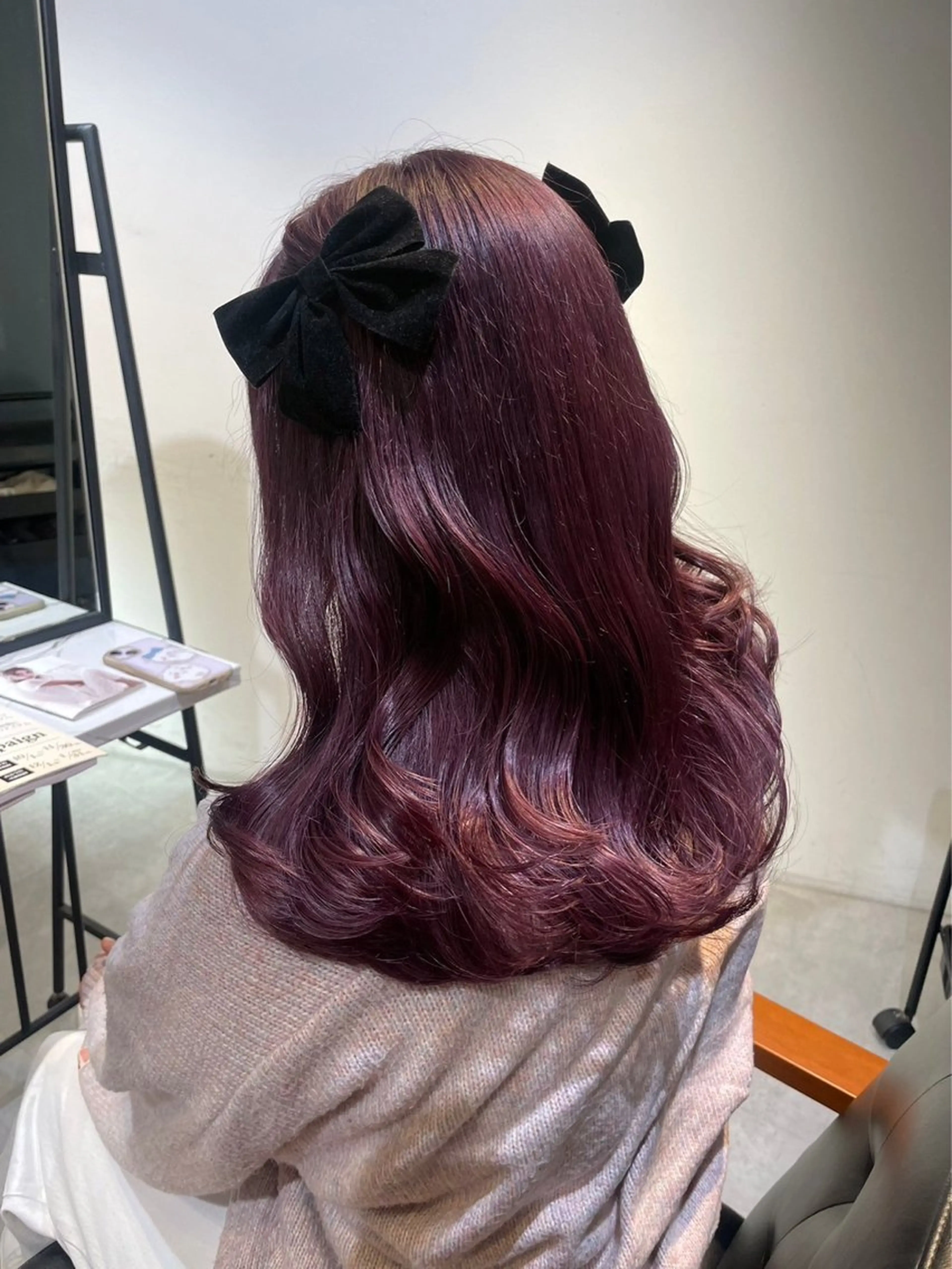 セミロング カラー ラベンダーカラー ピンクカラー ピンクラベンダー ‎Lby home 🪽mikuのヘアスタイル