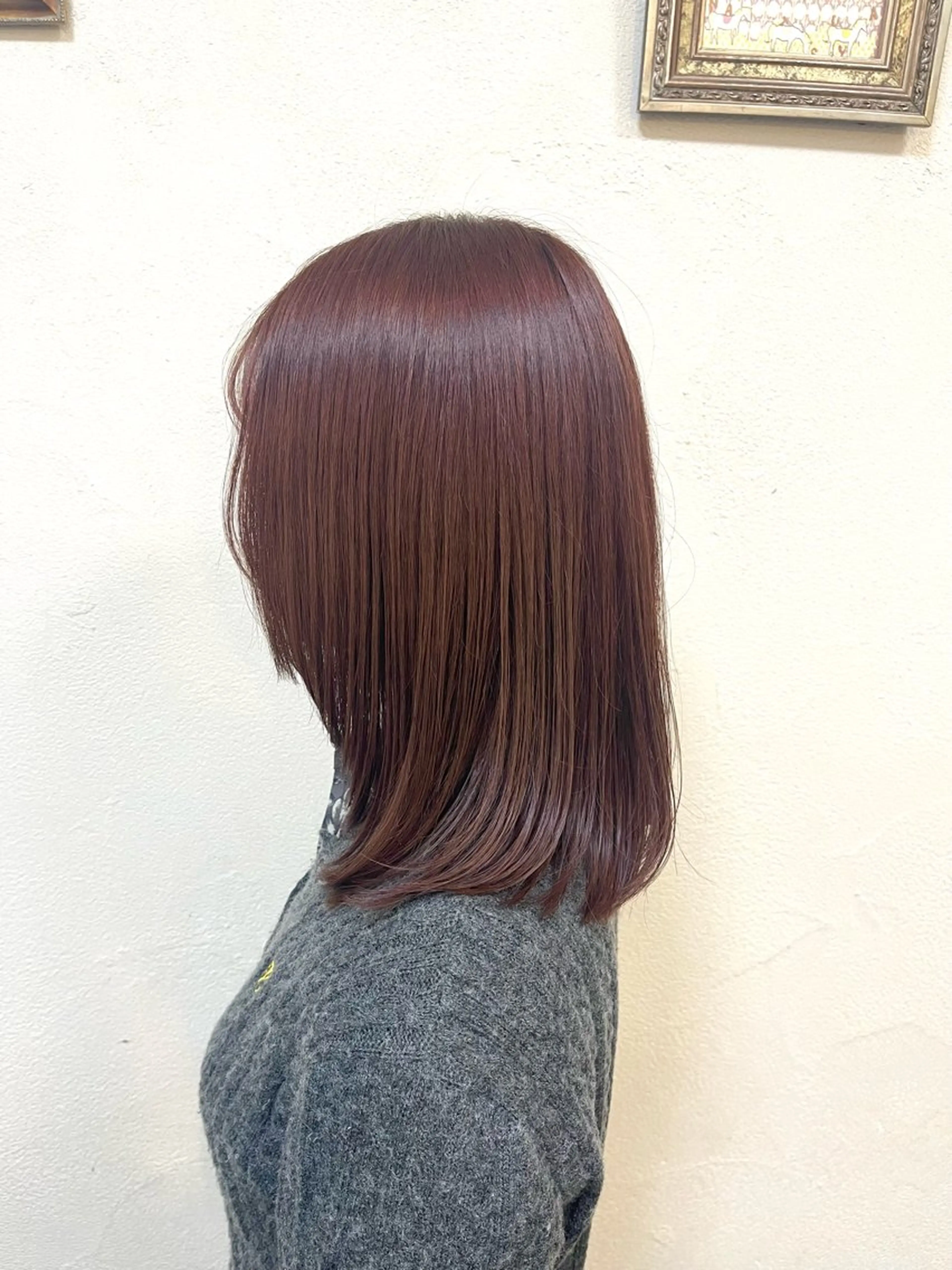 ミディアム カラー うる艶カラー× ハイトーン/miuのヘアスタイル