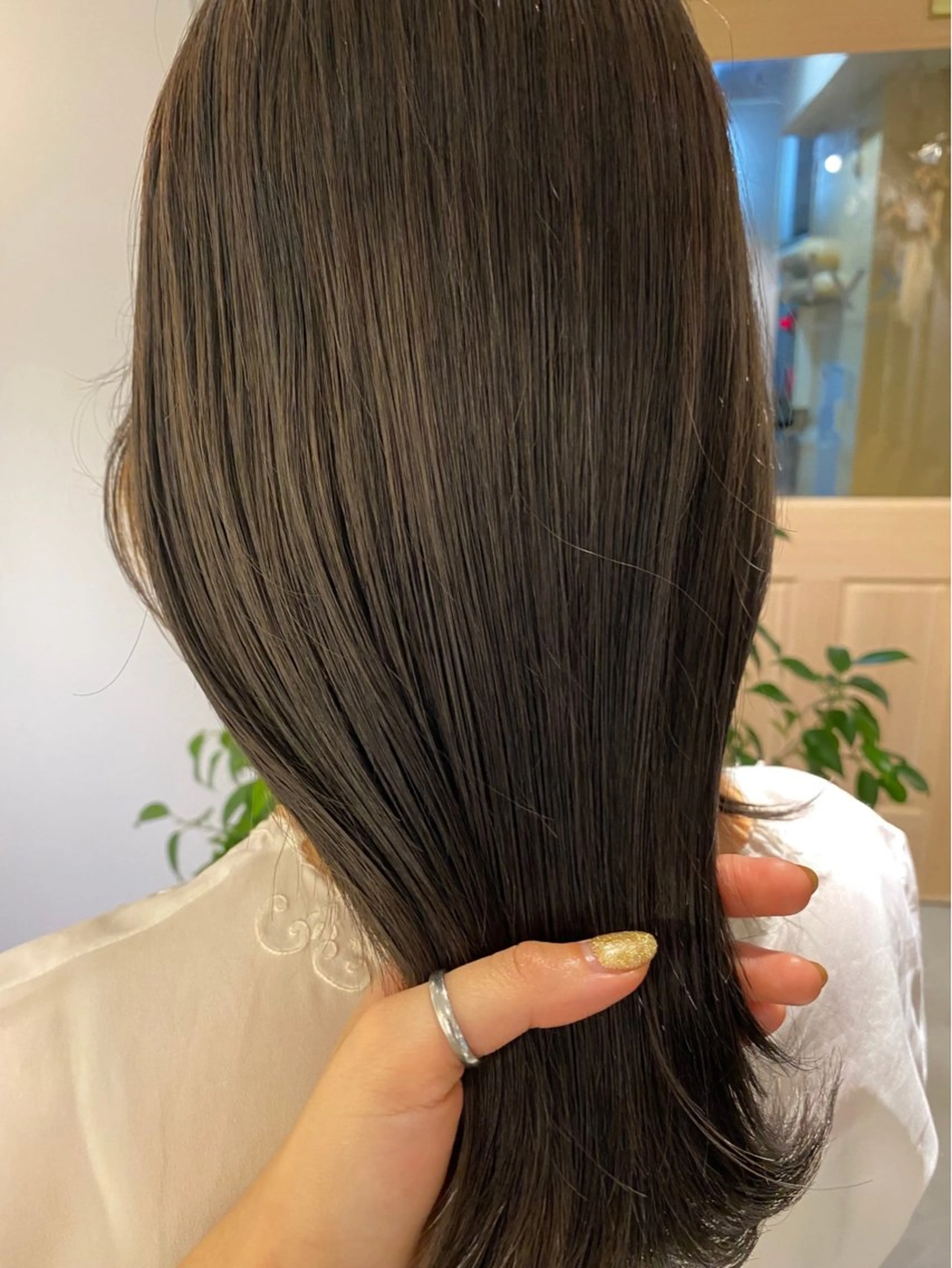 ミディアム カラー 🇰🇷韓国ボブ/ 縮毛矯正🇰🇷愛誠のヘアスタイル