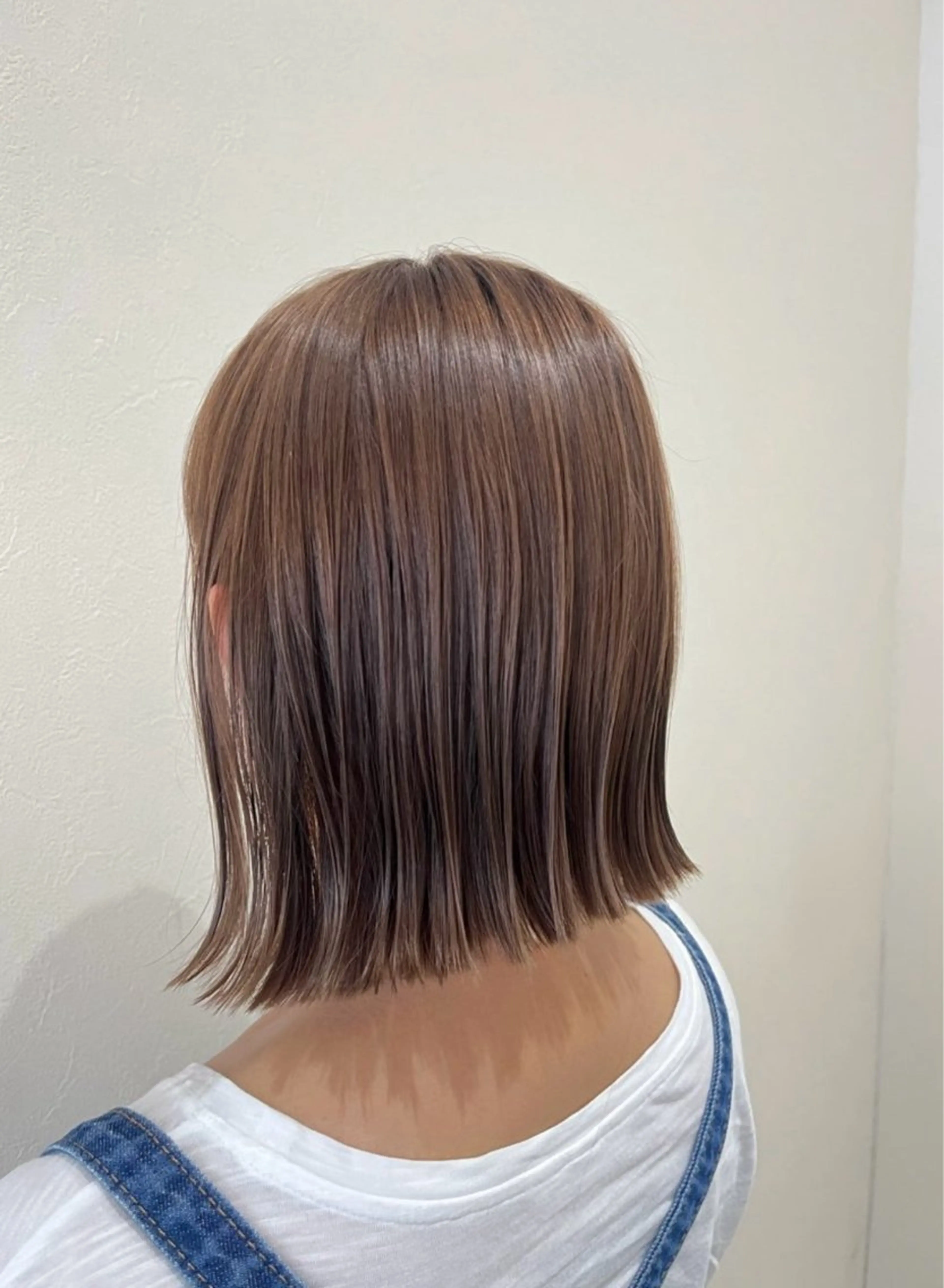 ミディアム カット ヘアカラー トリートメント ヘッドスパ 🍀火曜以外予約⭕ 安藤澪央☘️のヘアスタイル