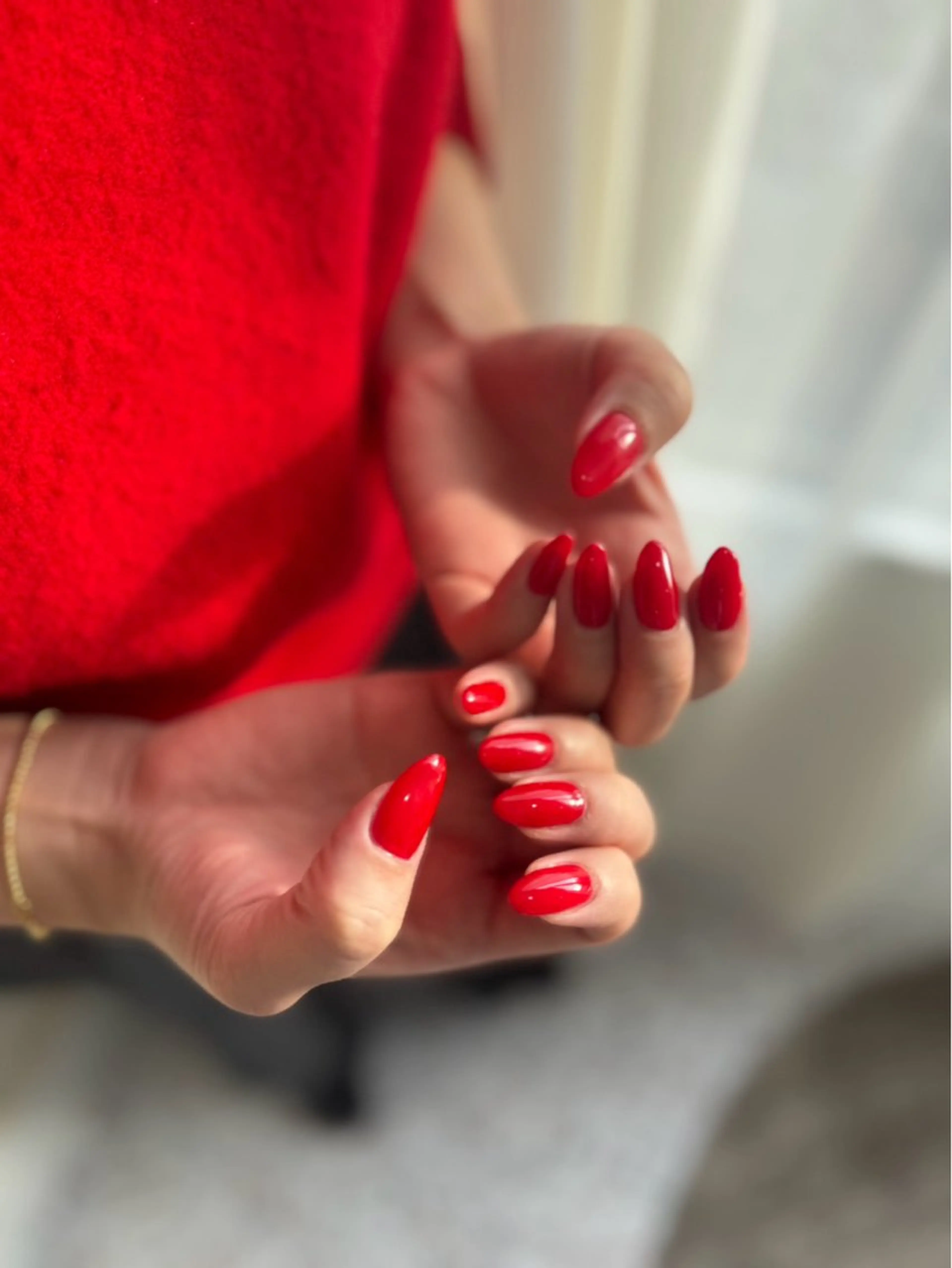 ネイル ワンカラーネイル 赤色 フィルイン専門店/ snazzyのネイルデザイン