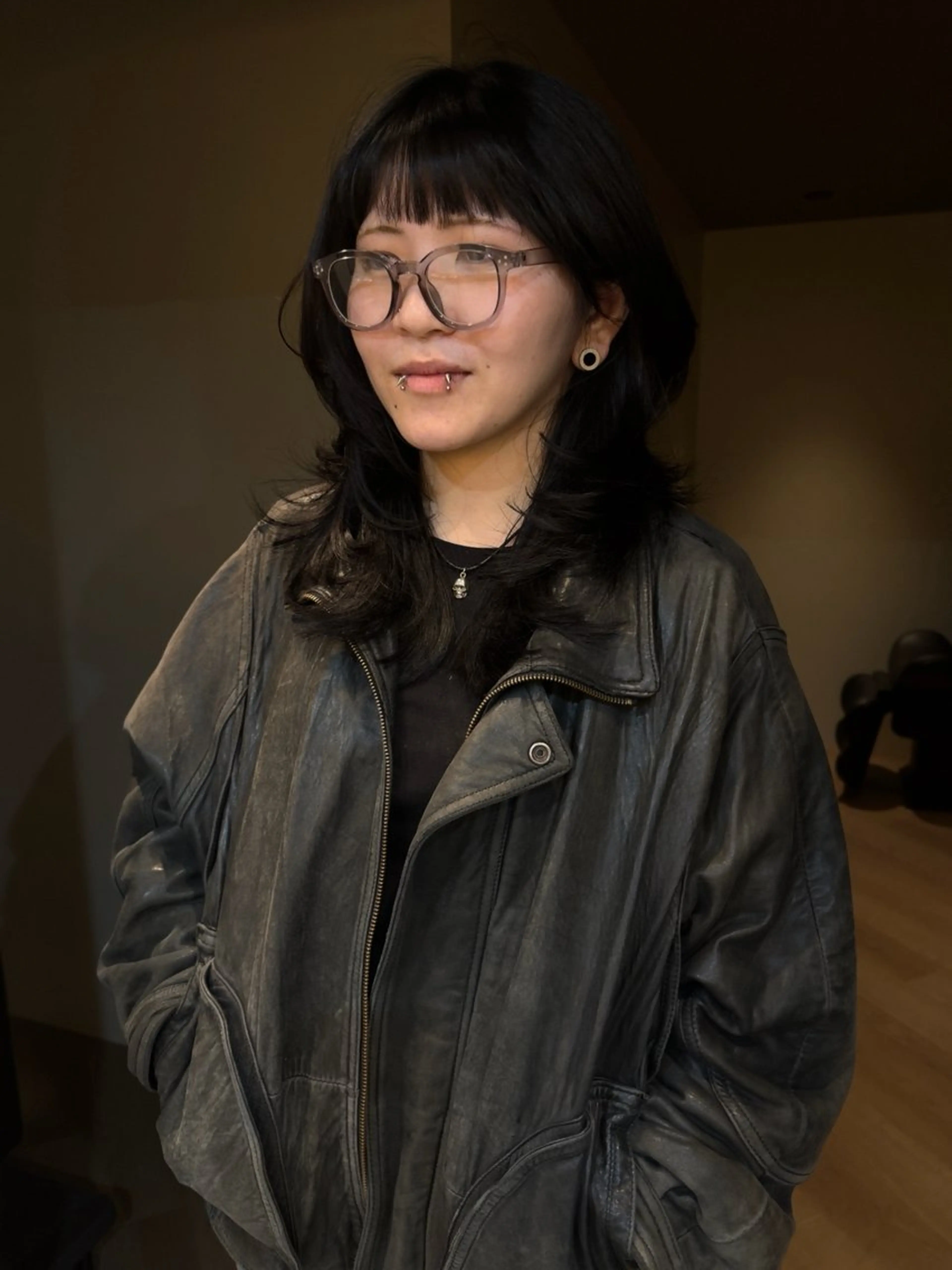 ミディアム カラー shiro.kobe 森彩華のヘアスタイル