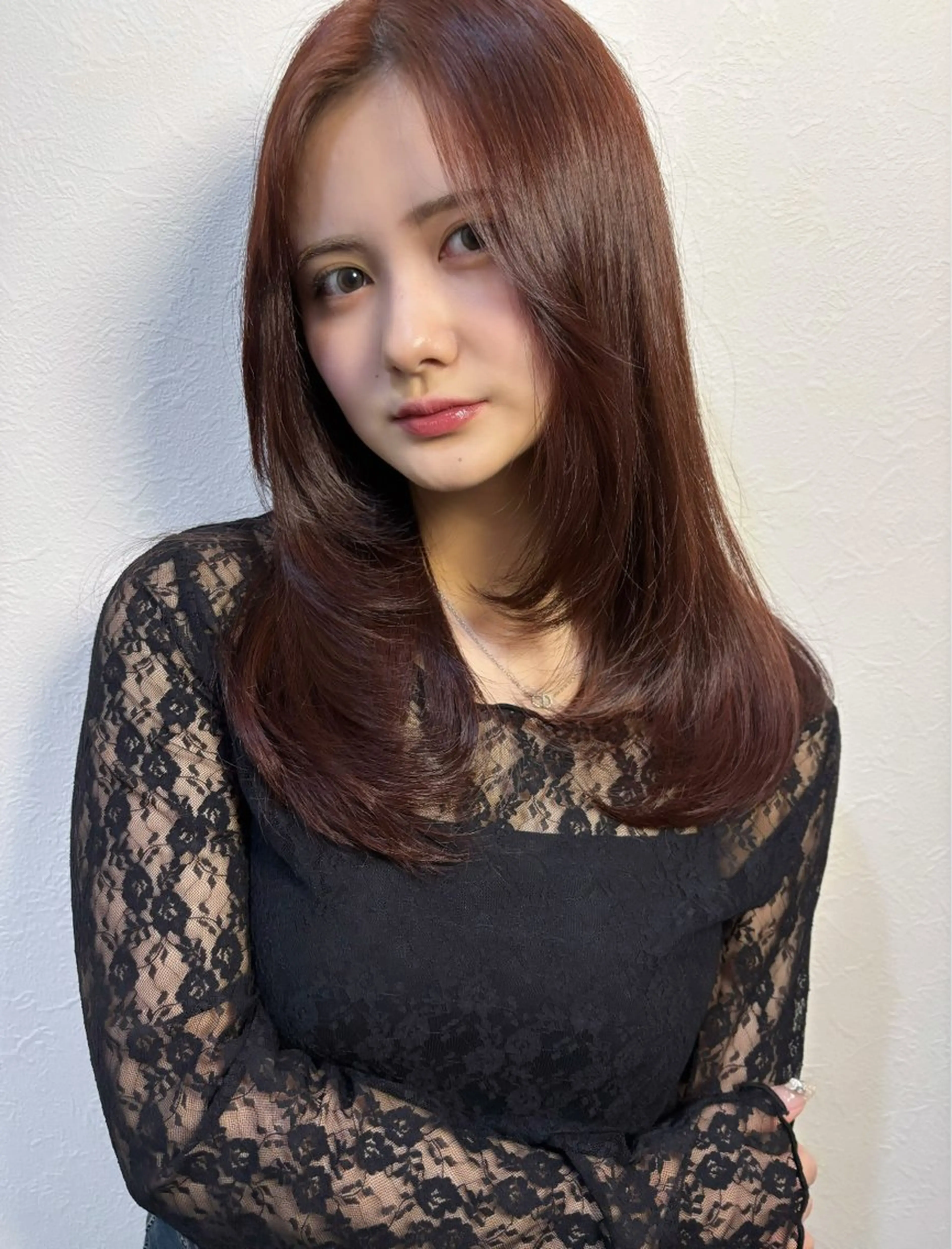 ロング カラー レイヤー/韓国縮毛 矯正/nanokaのヘアスタイル