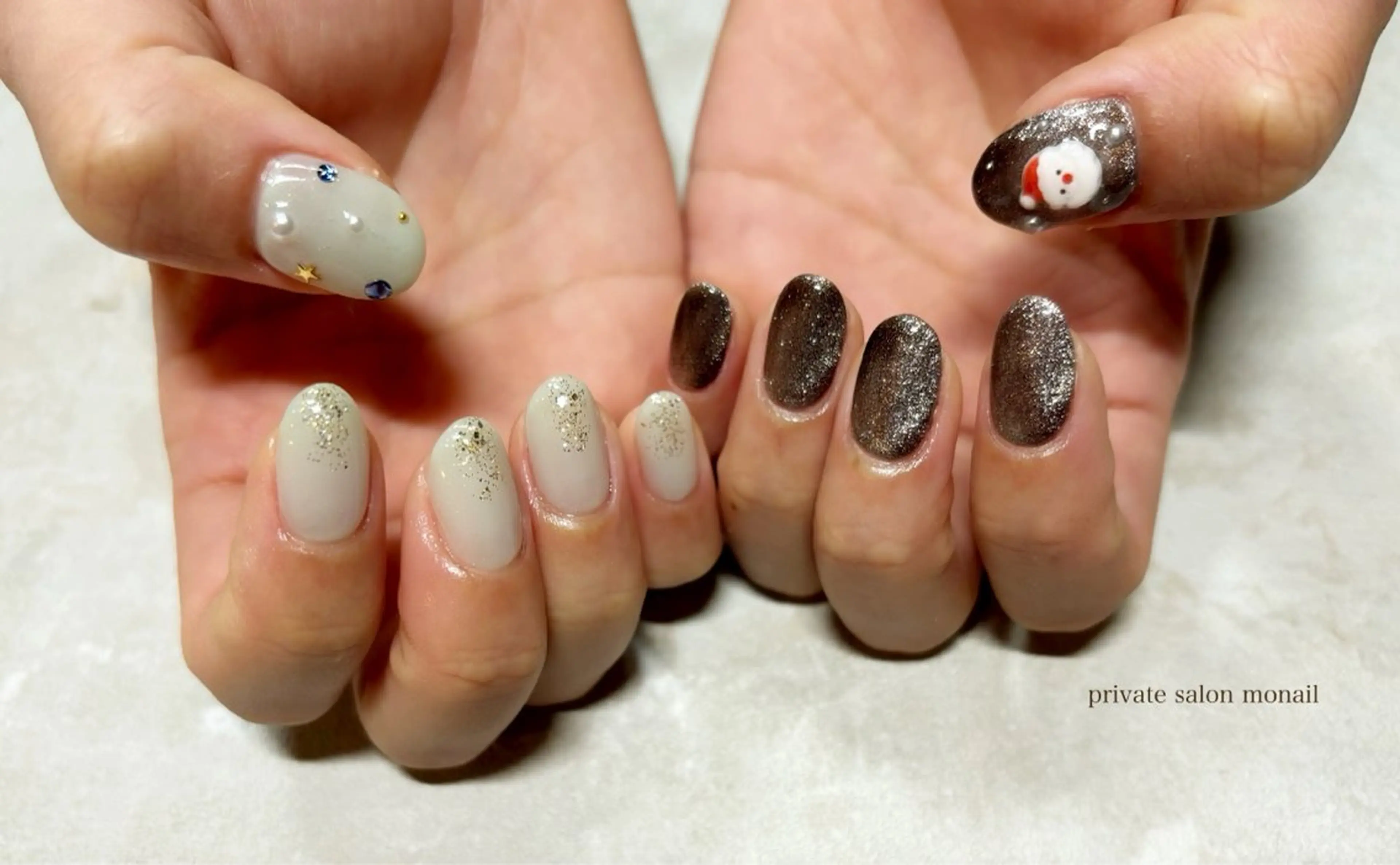 ネイル マグネットネイル ハンドネイル nail salon monailのネイルデザイン