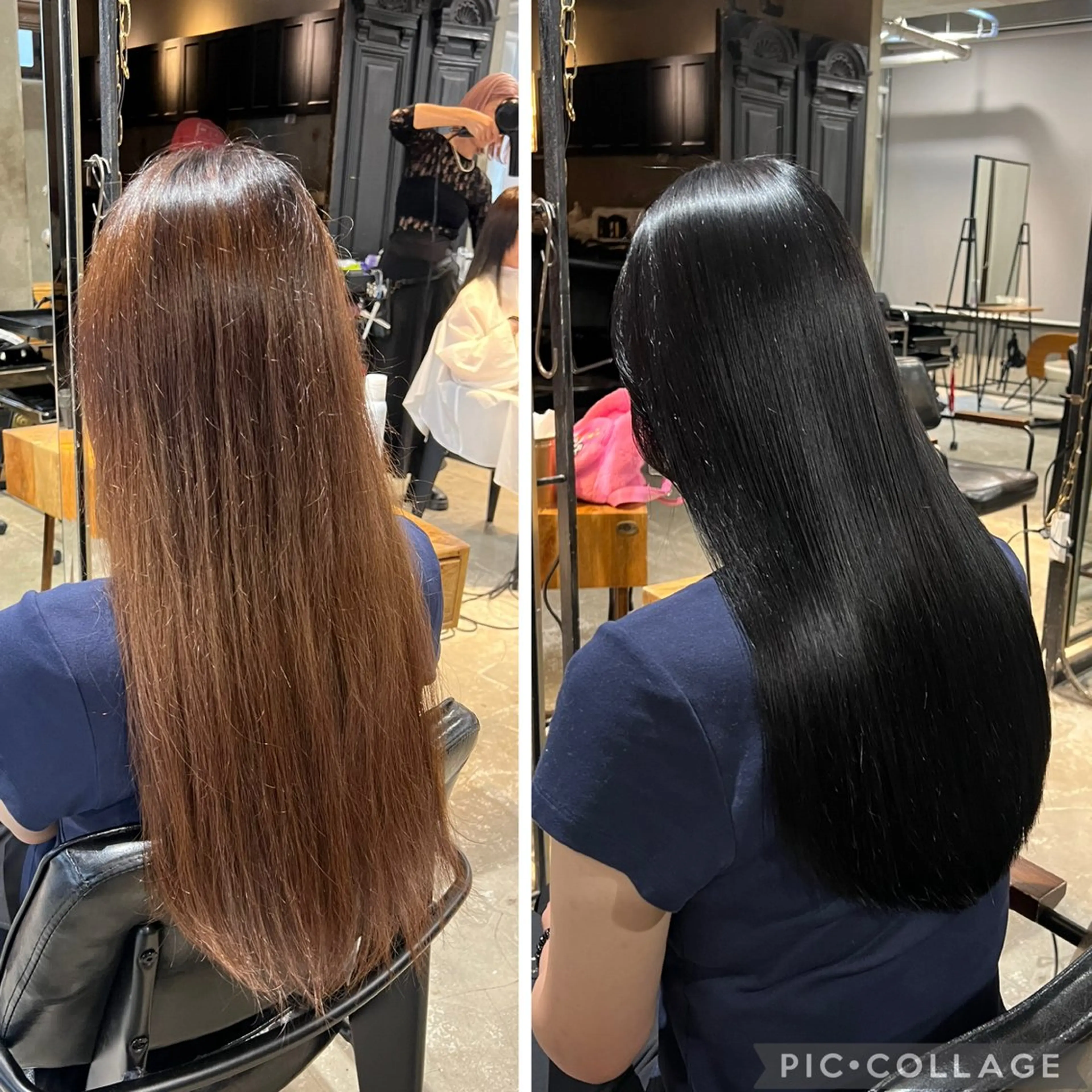 ロング カラー ヘアアレンジ 黒髪 ロング 縮毛矯正 カット ヘアカラー 縮毛矯正 トリートメント レイヤー/艶髪矯正 🪐takushiのヘアスタイル
