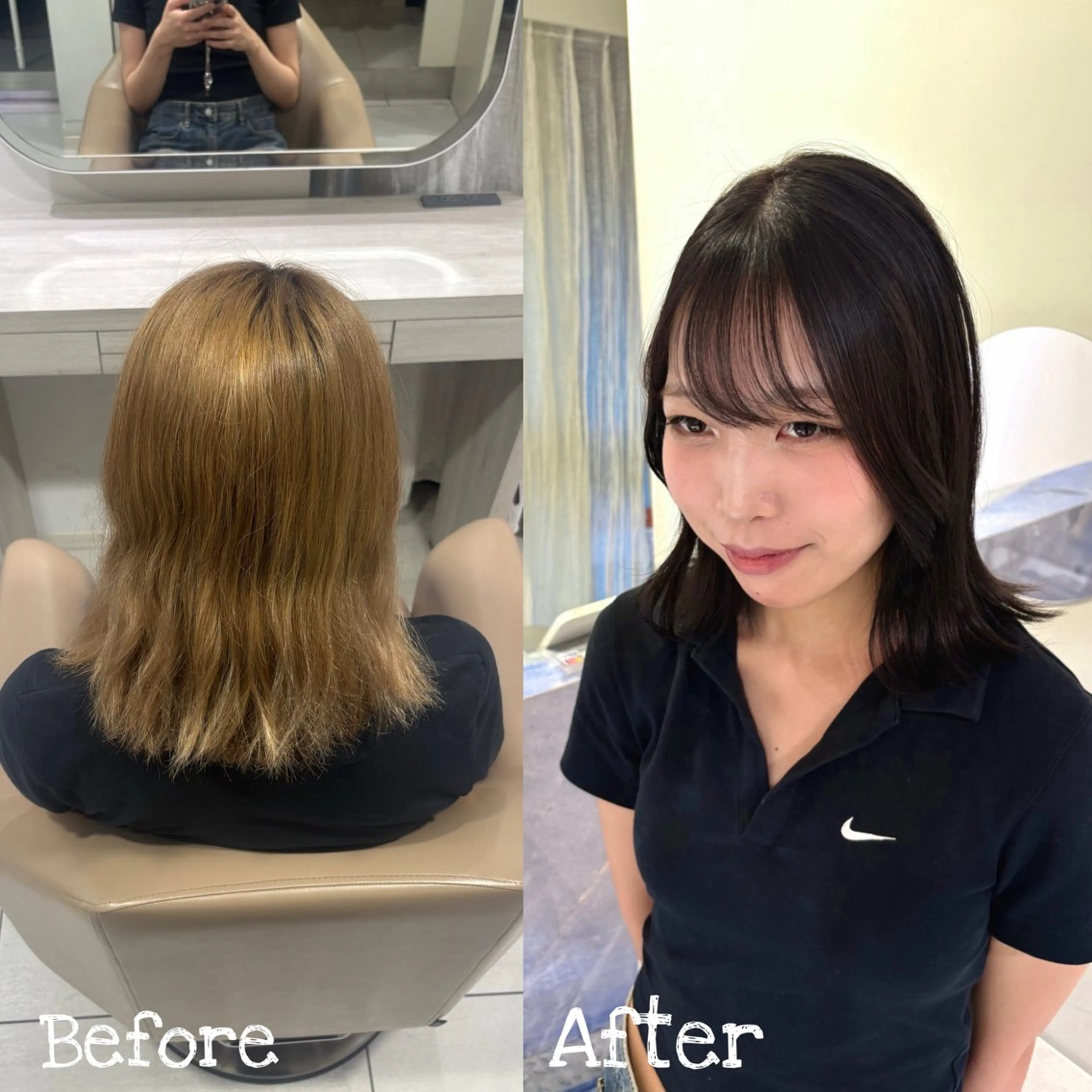 ミディアム カラー ヘアカラー トリートメント 【似合わせボブ】 ／ おおの かい🫟のヘアスタイル