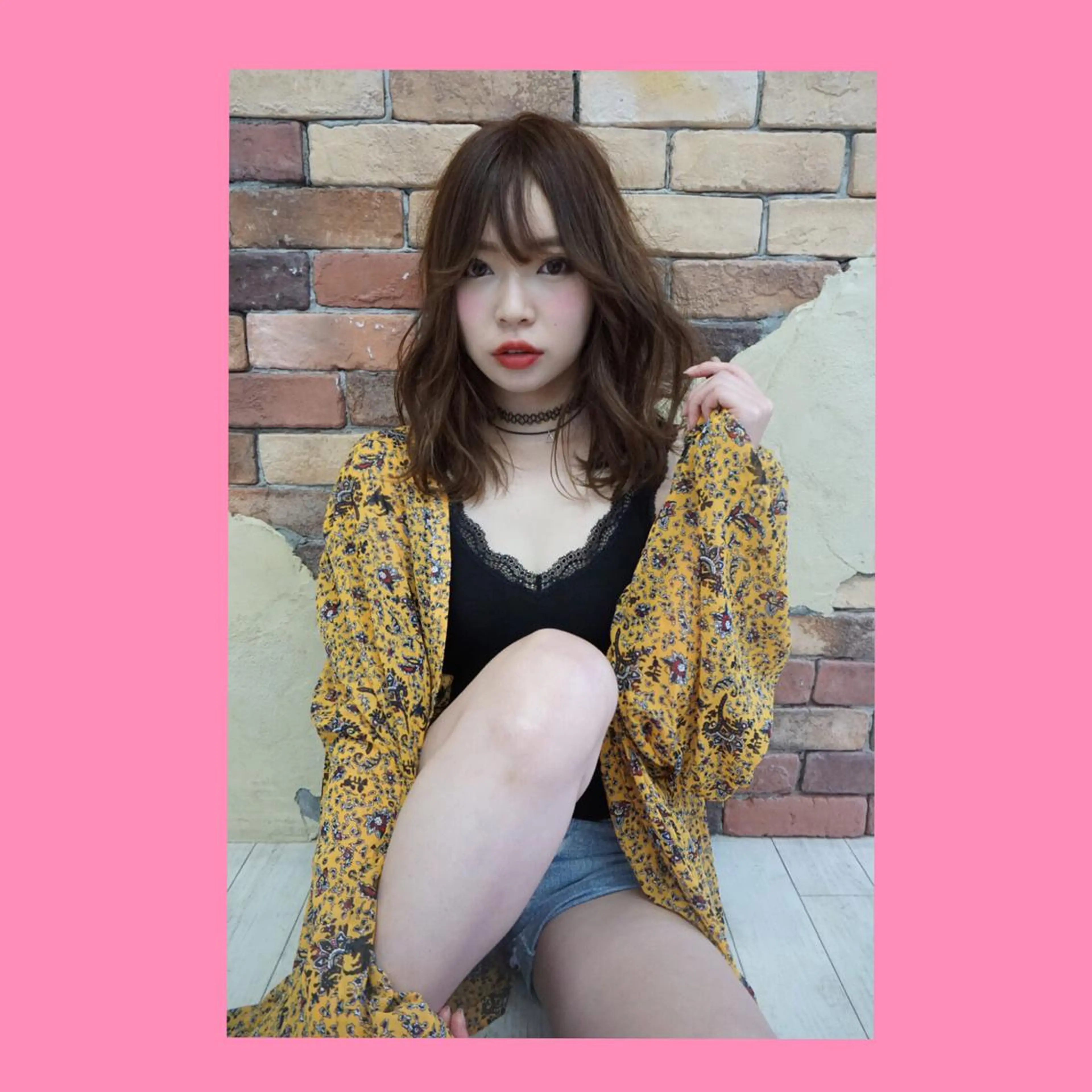 ミディアム カラー アディクシーカラー グレージュ 韓国ヘア得意❤︎森澤 悠佳のヘアスタイル