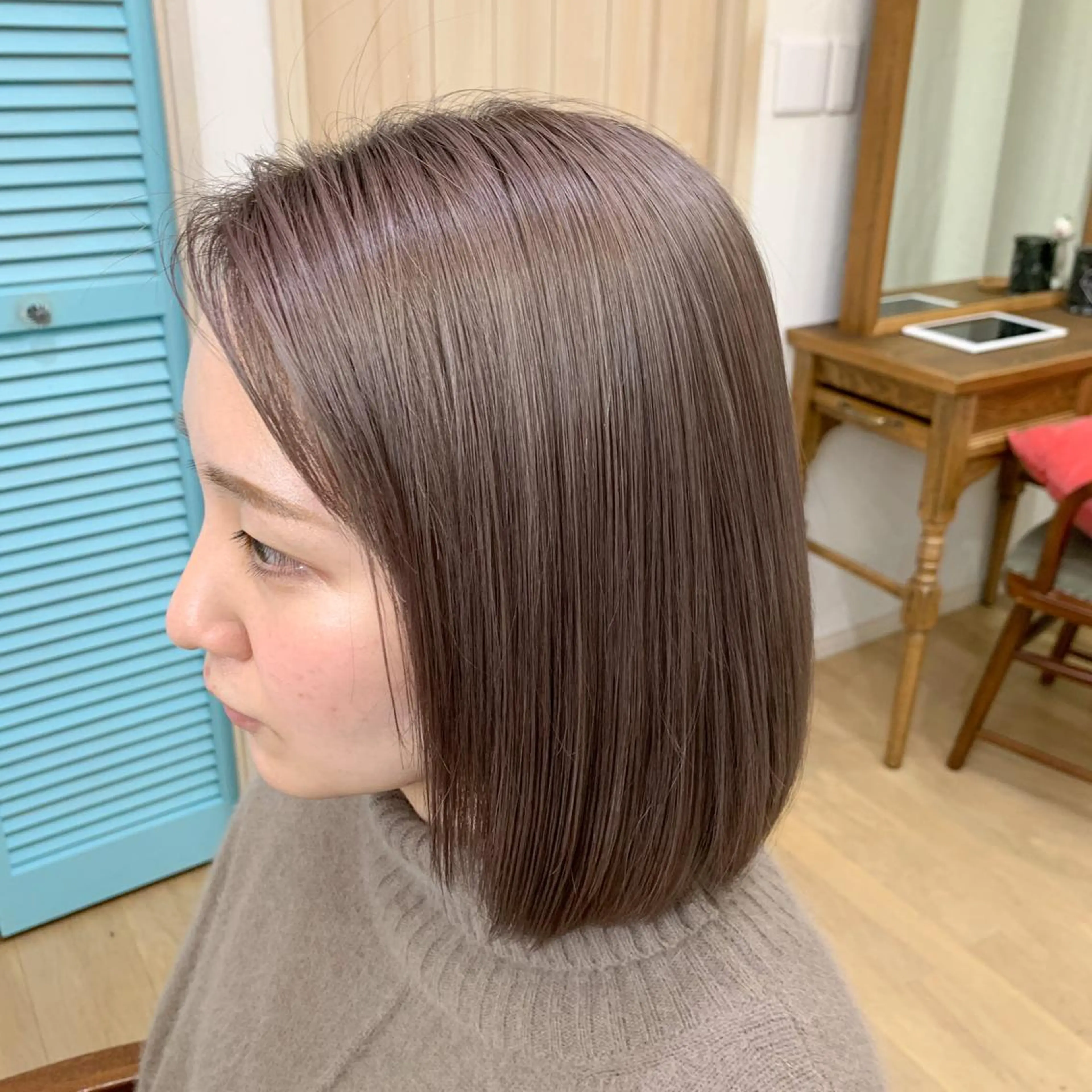 ショート カラー アディクシーカラー アクアカラー アッシュ バレイヤージュ ベージュカラー ヘアカラー トリートメント ✨ブリーチマスター✨ オクヤマヨウスケのヘアスタイル