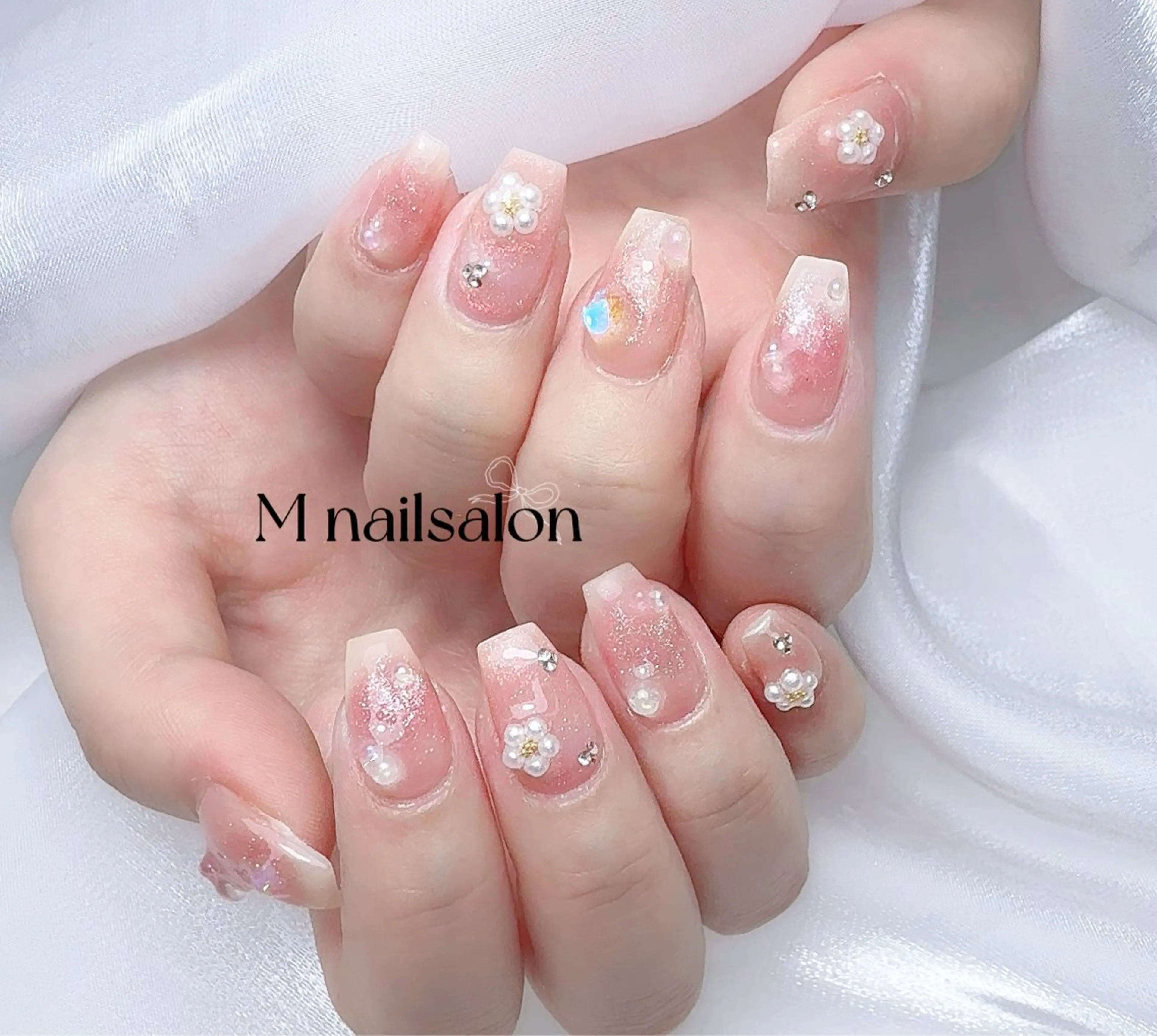 ネイル ハンドネイル M🌷nail 長さだし専門店のネイルデザイン