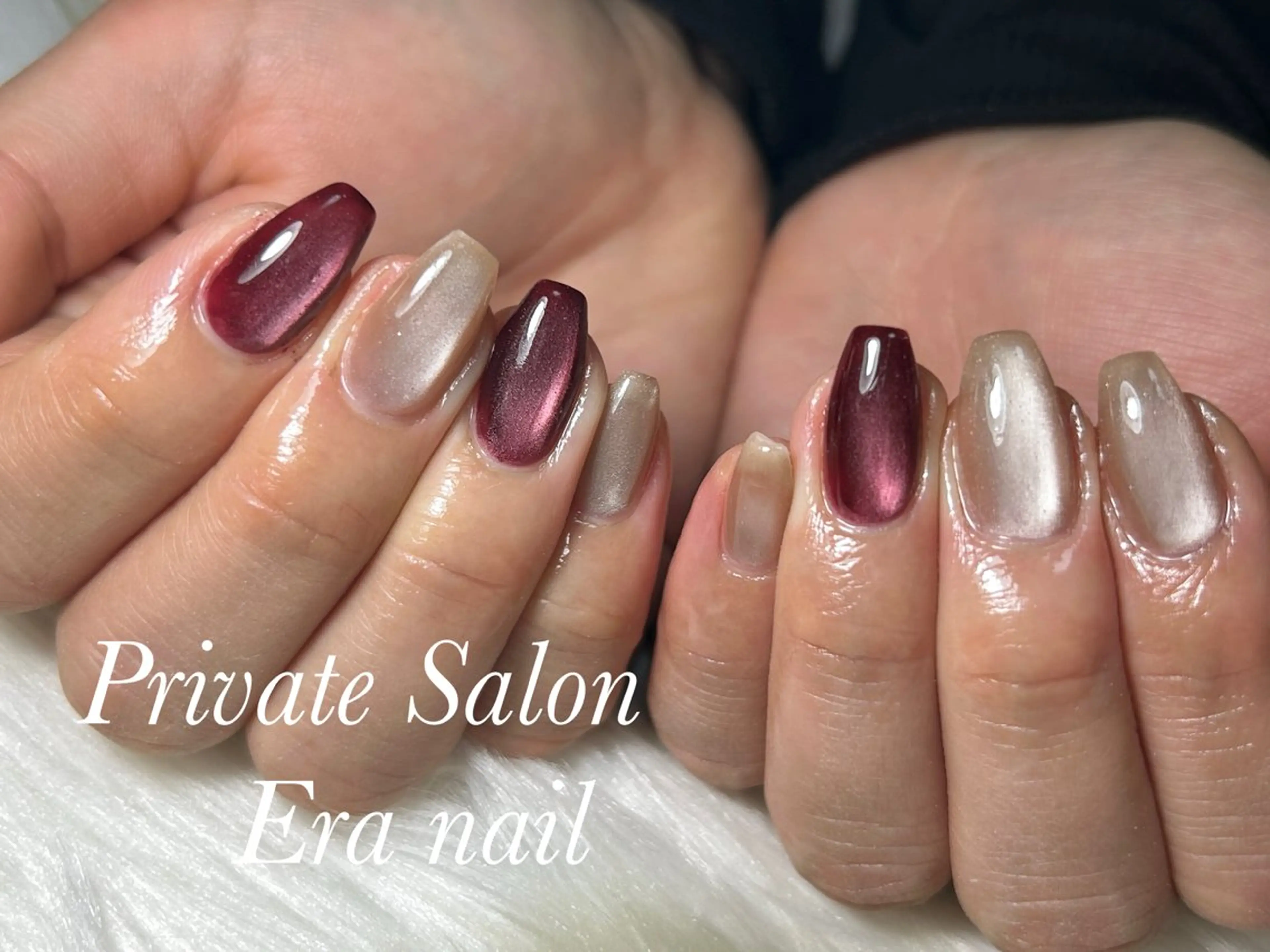 ネイル マグネットネイル マグネットワンカラー ワンカラーネイル ハンドネイル Era nailのネイルデザイン