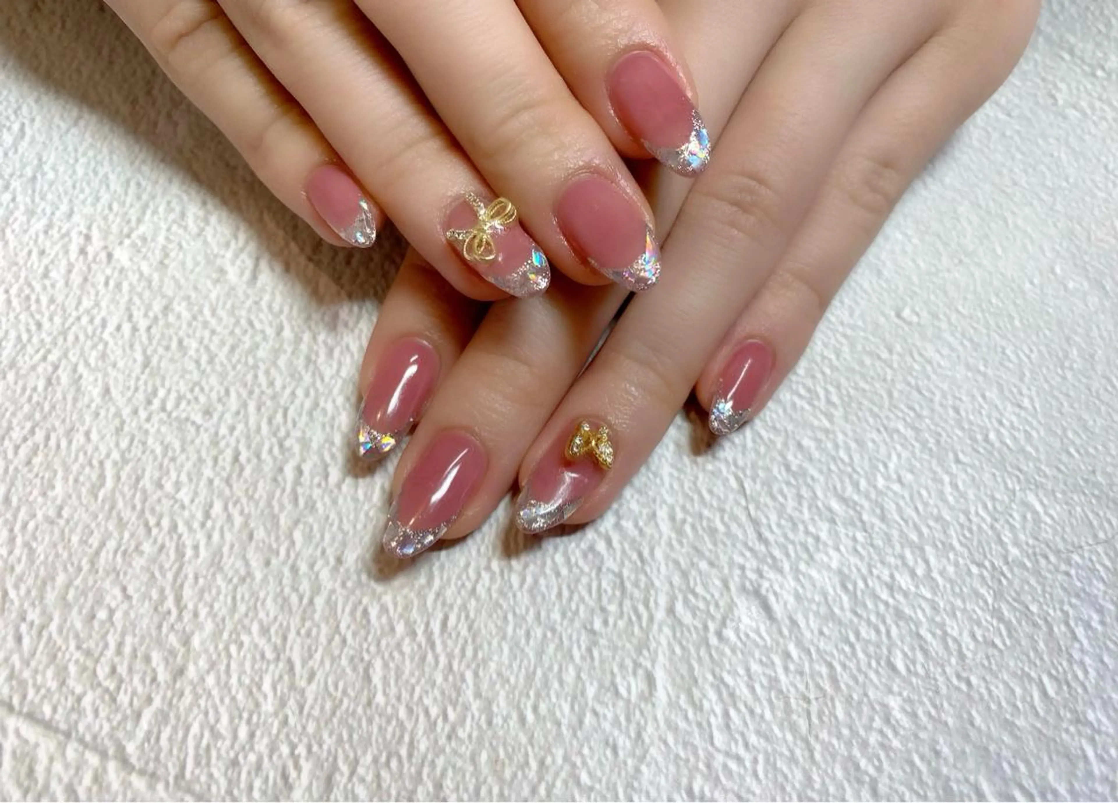 ネイル フレンチネイル ガラスフレンチ ハンドネイル ✨kitamura rie✨のネイルデザイン